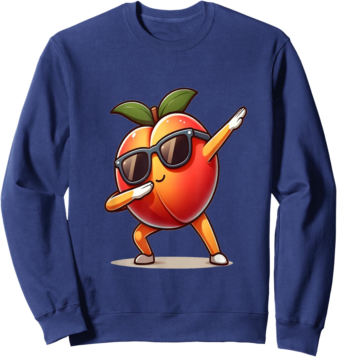 Dab Peach Dancing Dabbing Peach Fruit , black Sweatshirt - Sweatshirt | Navy