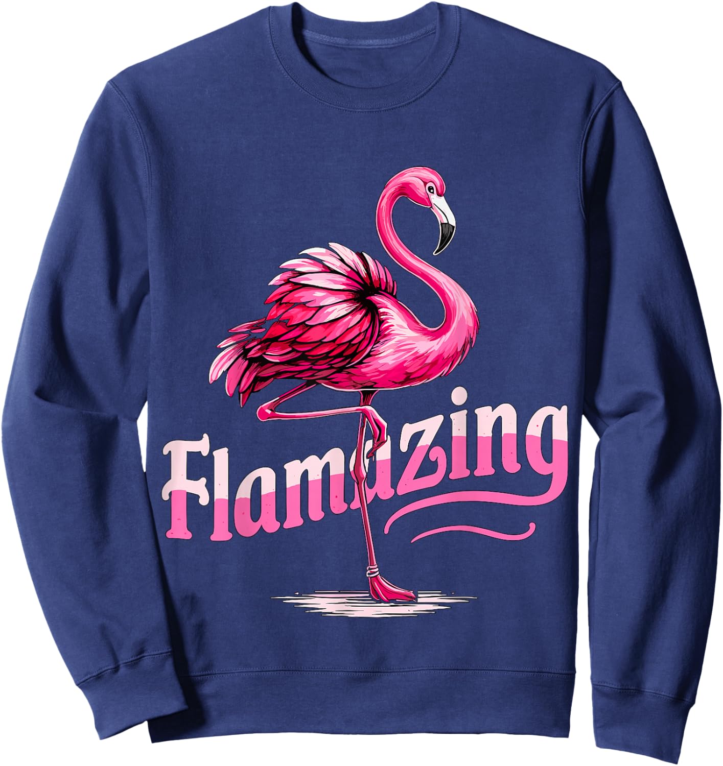 Flamazing Flamingo Sweatshirt - Sweatshirt | Navy