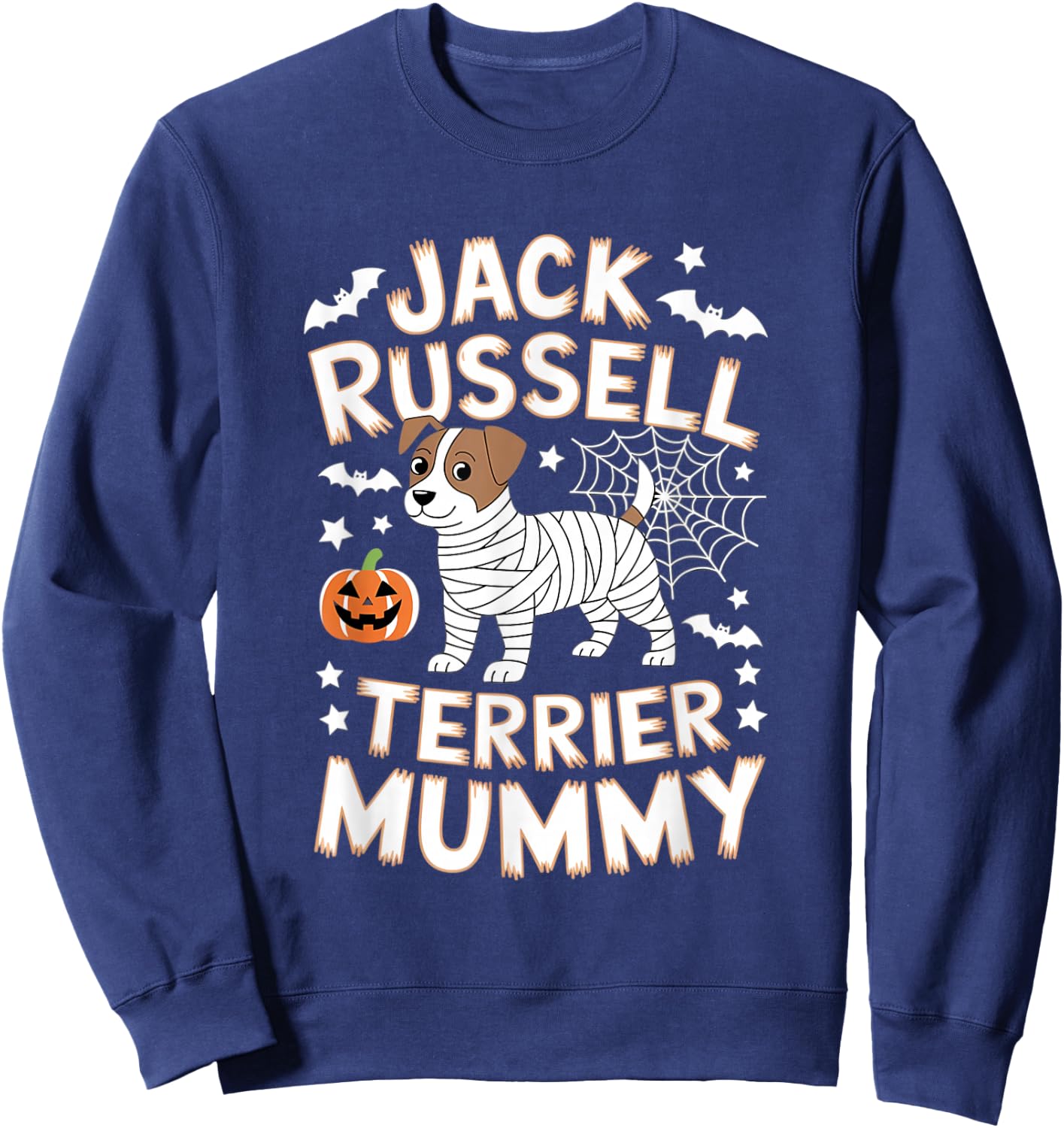 Jack Russell Terrier Mummy - Halloween Costume Sweatshirt - Sweatshirt | Navy