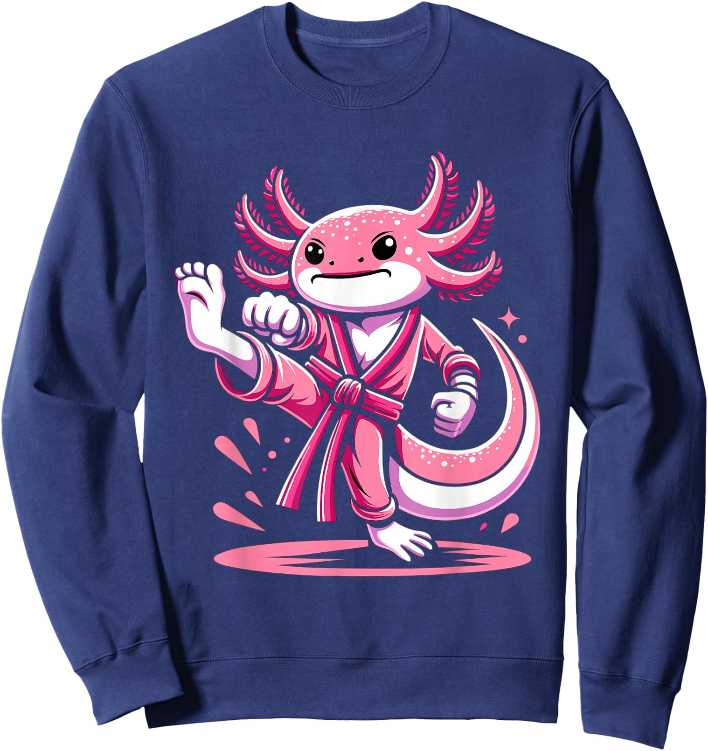 Karate Axolotl Martial Arts Taekwondo Kickboxing For Boys Sweatshirt - Sweatshirt | Navy