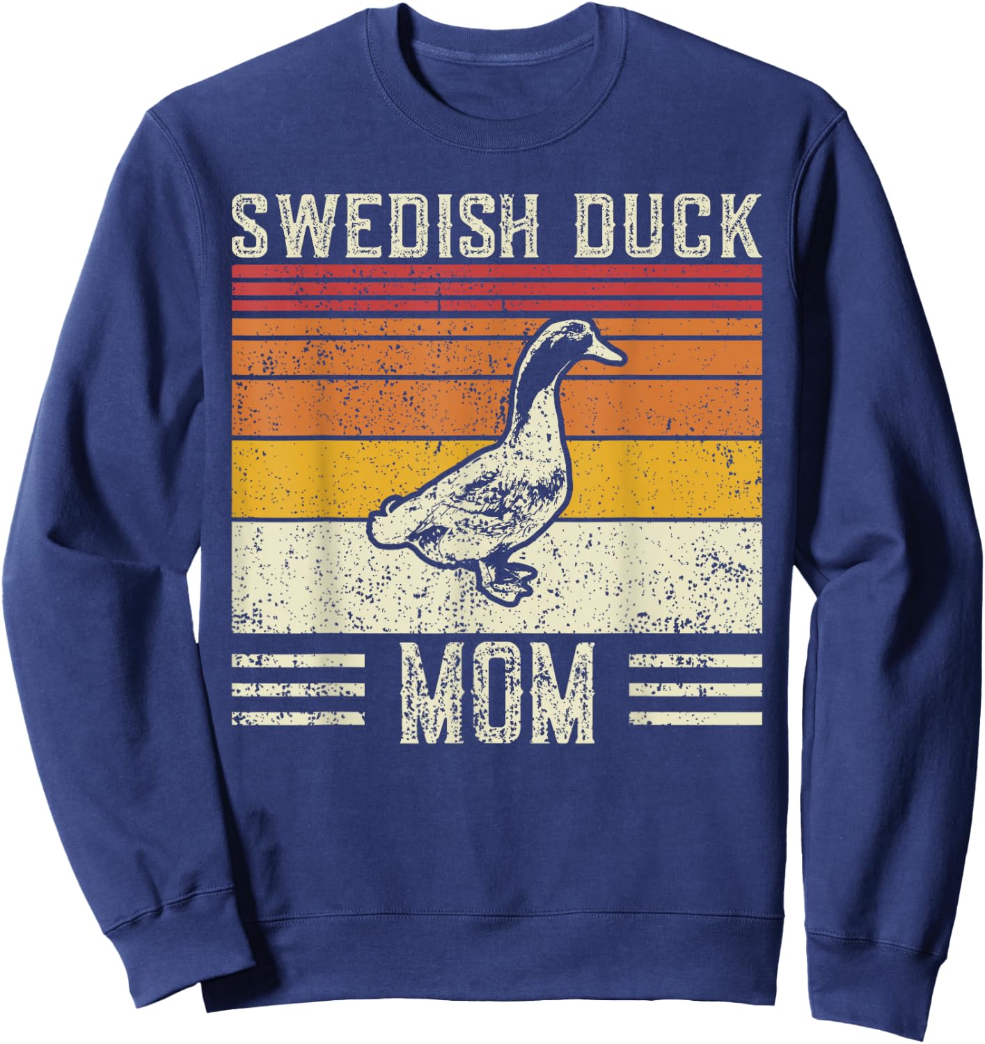 Best Duck Mom Women - Vintage Swedish Duck Sweatshirt - Sweatshirt | Navy