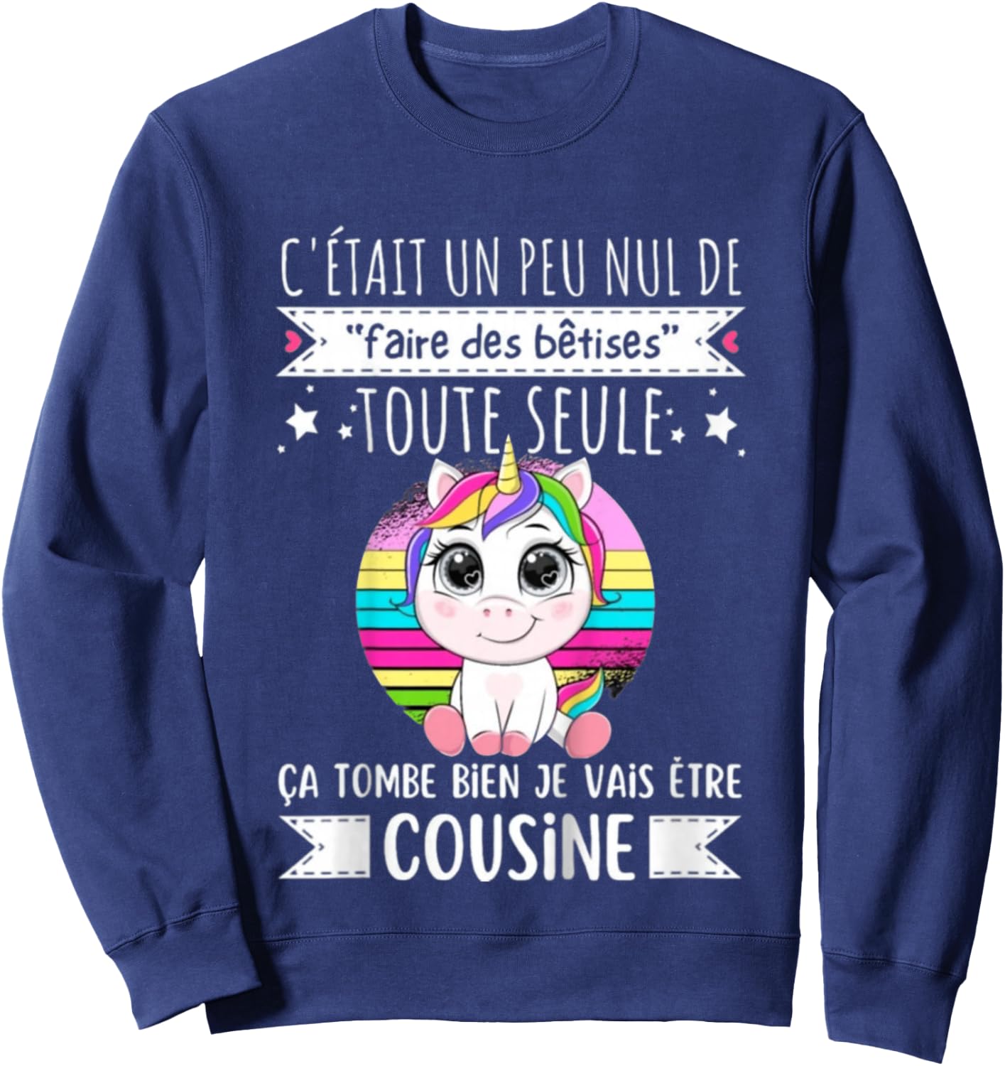 Child Future Cousine 2025 Announcement Pregnancy, Soon Cousine 2025 Sweatshirt - Sweatshirt | Navy