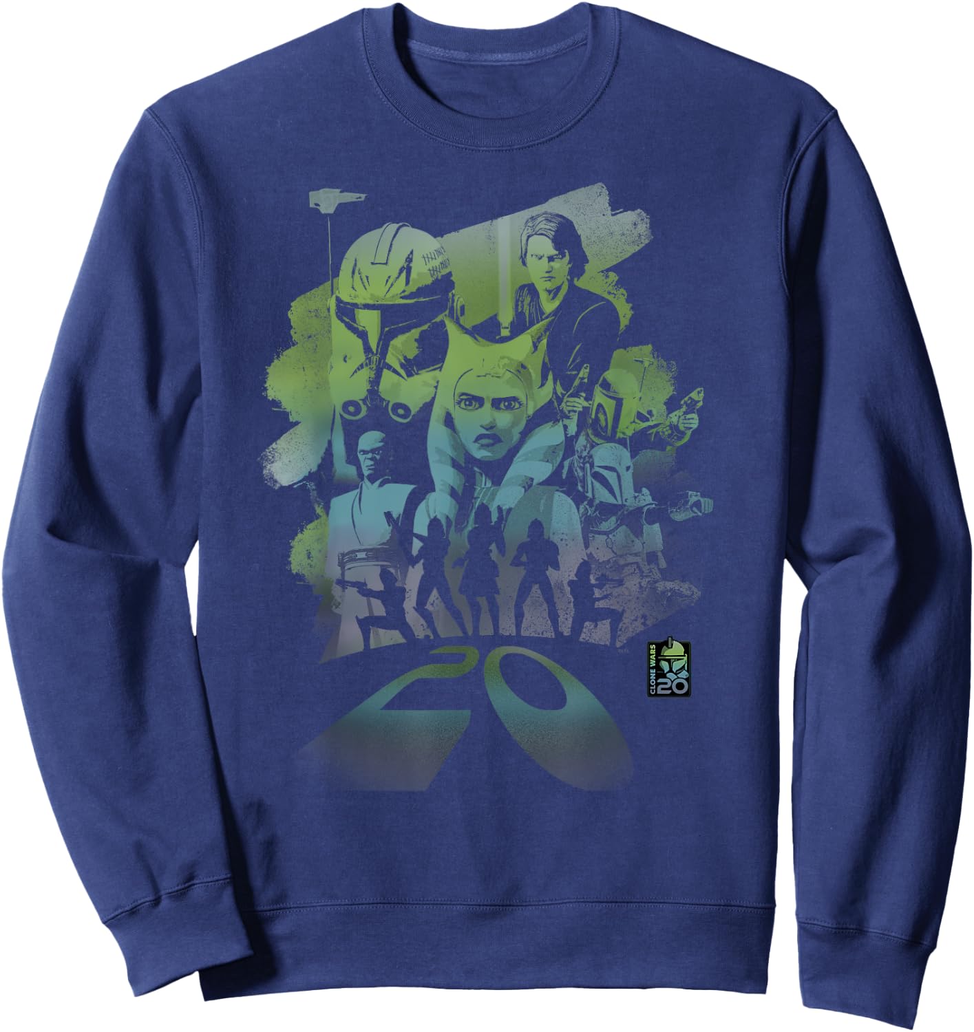 Star Wars Clone Wars 20th Anniversary Ahsoka and Captain Rex Sweatshirt - Sweatshirt | Navy