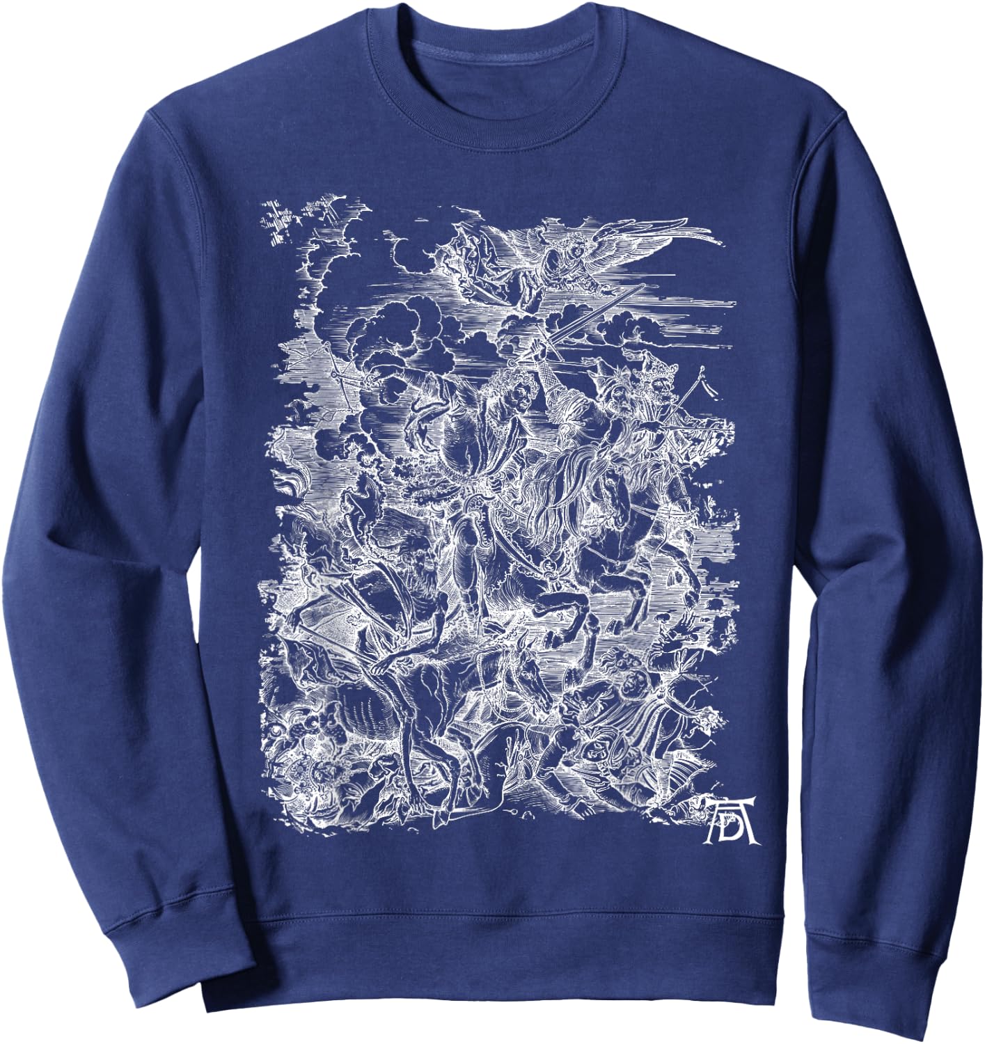 The Horsemen of the Apocalypse (1498) Dürer Armageddon Satan Sweatshirt - Sweatshirt | Navy