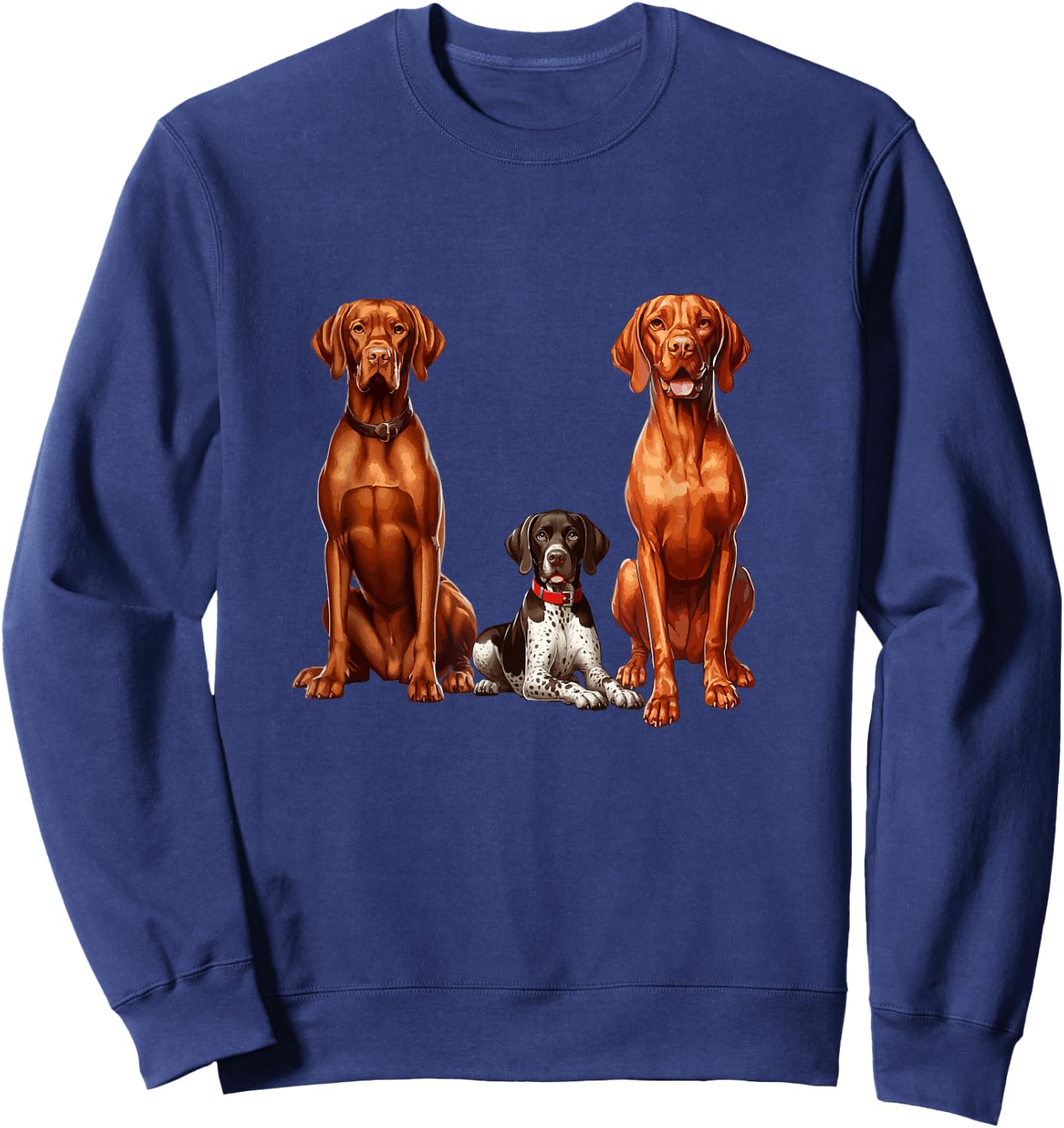 Vizsla and German Shorthaired Pointer Dogs & Puppy Sweatshirt - Sweatshirt | Navy