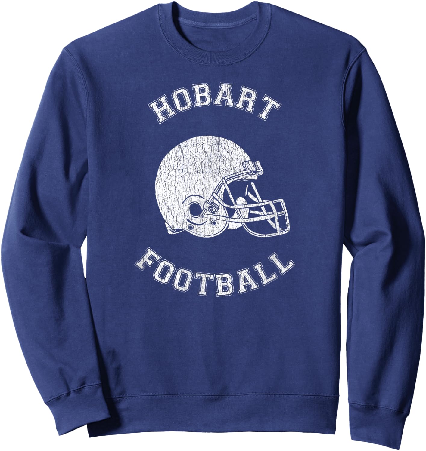 Hobart Football Distressed 1980's Retro P.E.Dept Style Sweatshirt - Sweatshirt | Navy