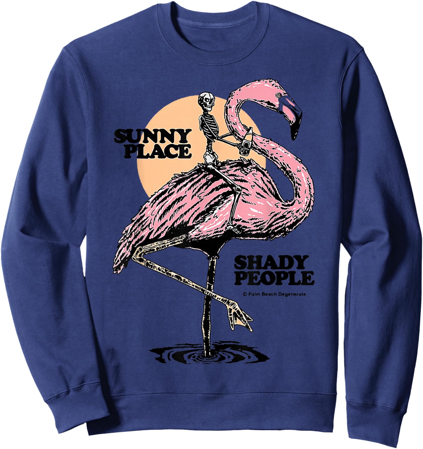 Flamingo Sunny Place Twenty People Sweatshirt - Sweatshirt | Navy
