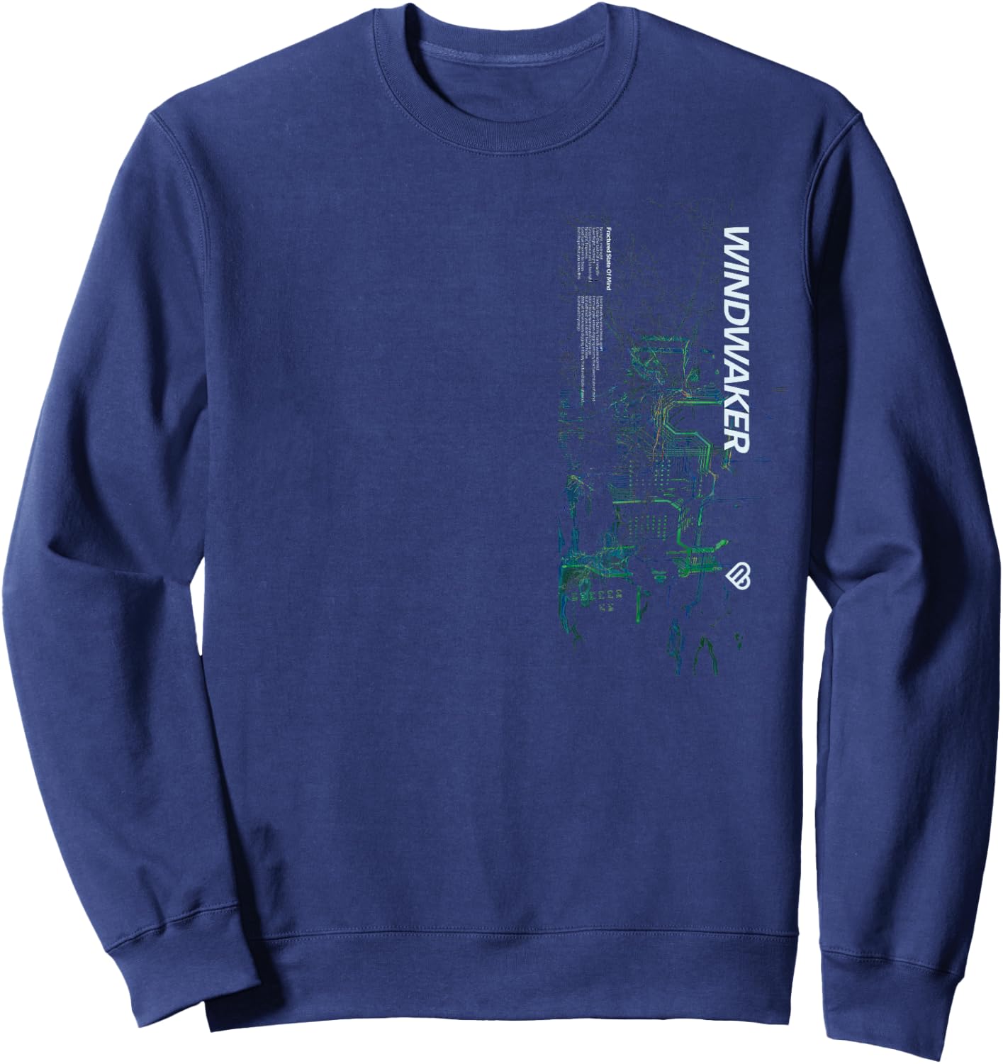 Windwaker - Fractured State Of Mind Lyric Sweatshirt - Sweatshirt | Navy