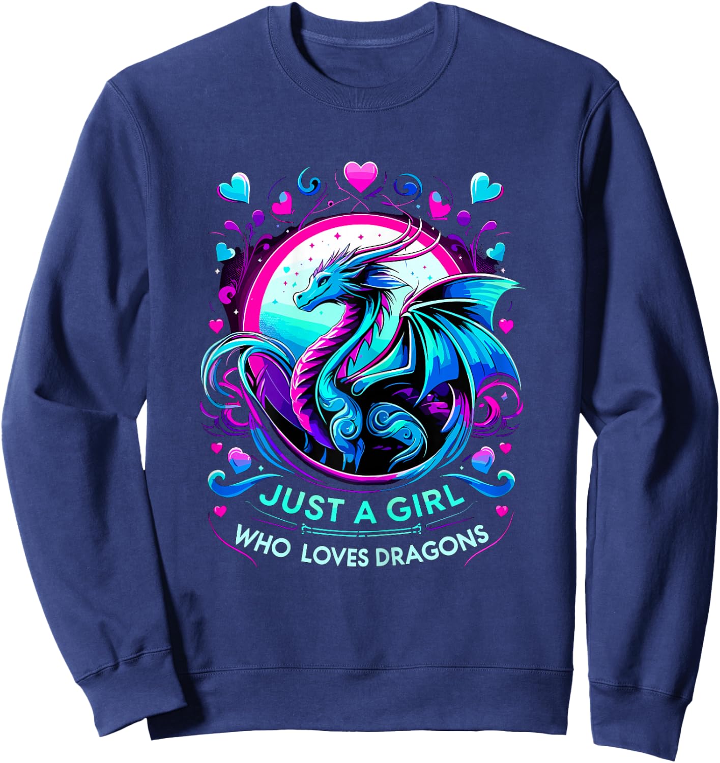 Just a Girl who loves Dragons Sweatshirt - Sweatshirt | Navy