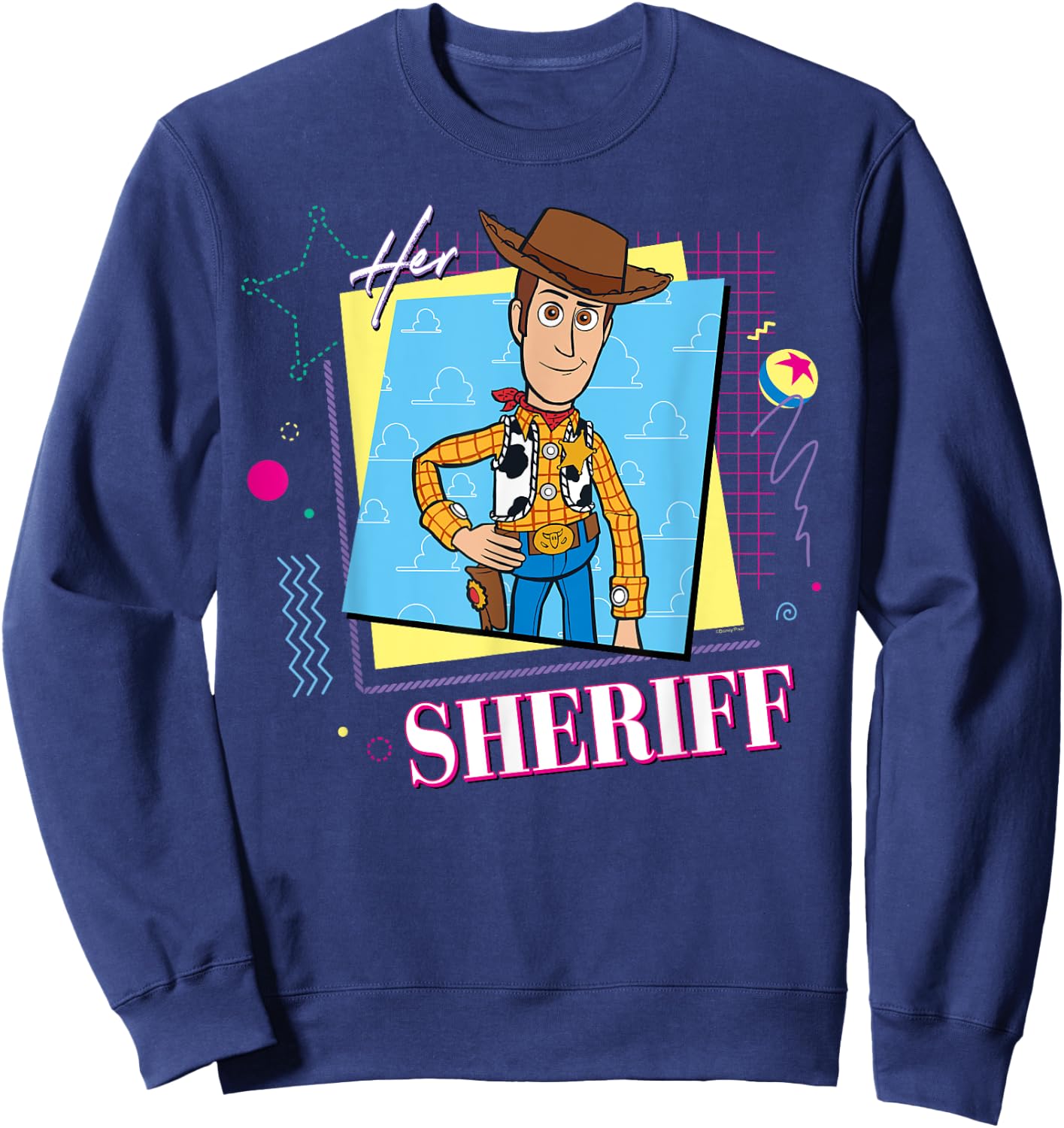 Disney and Pixar's Toy Story Couples Matching Her Sheriff , Black, S Sweatshirt - Sweatshirt | Navy