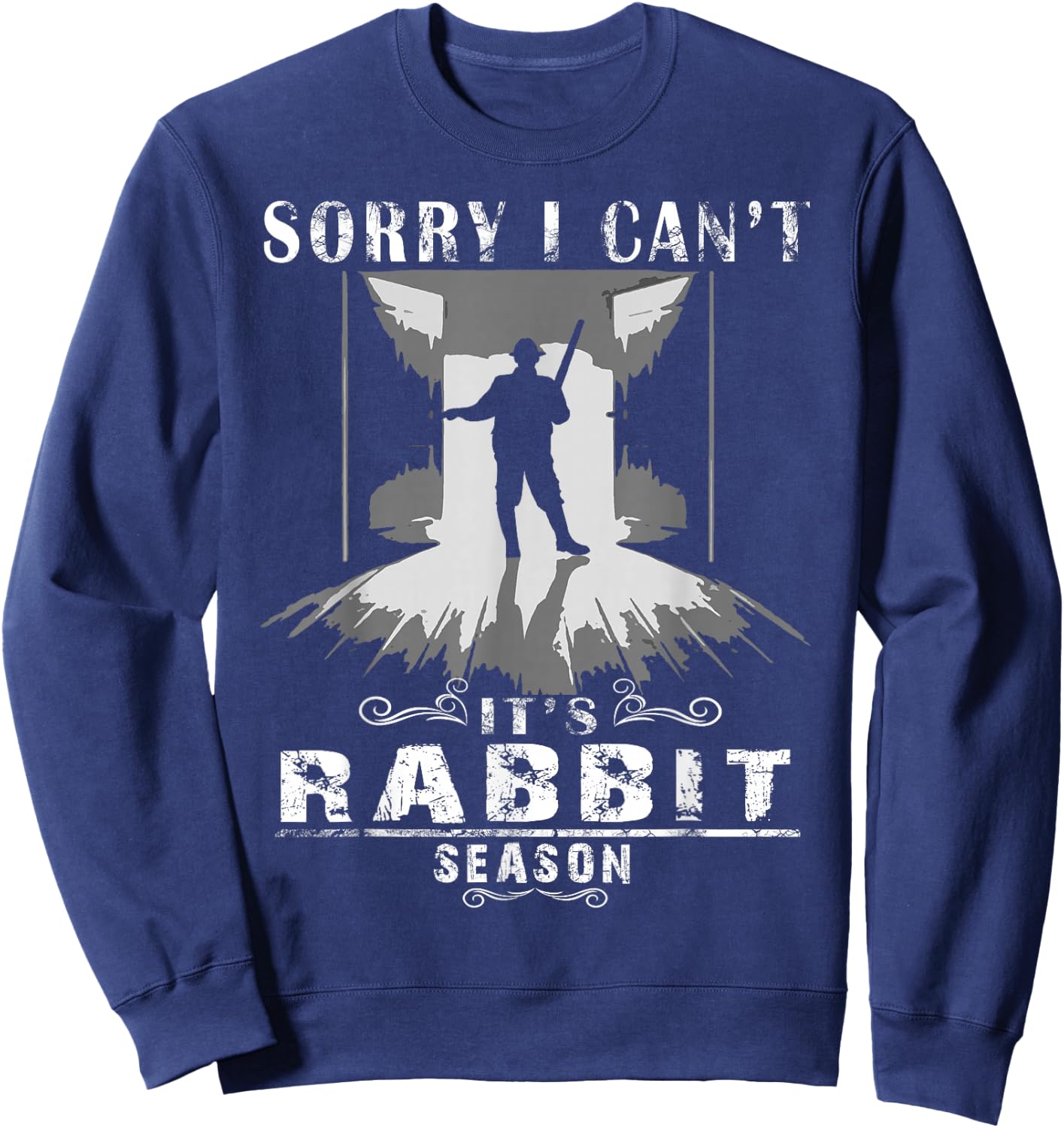 Rabbit Hunting Shirt Accessories Gear Funny Trapper Hunter Sweatshirt - Sweatshirt | Navy