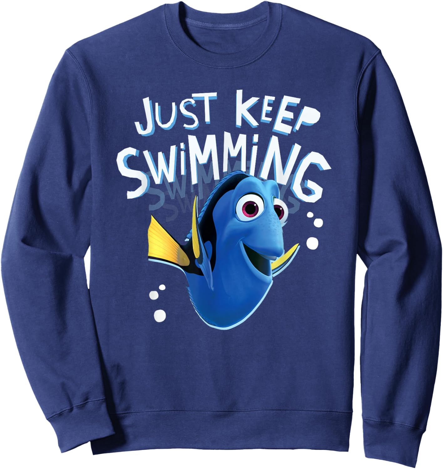 Pixar Finding Nemo Dory Just Keep Swimming Sweatshirt - Sweatshirt | Navy