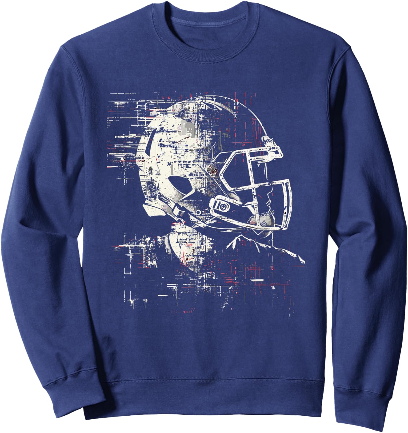 American Football Helmet Linemen , black Sweatshirt - Sweatshirt | Navy