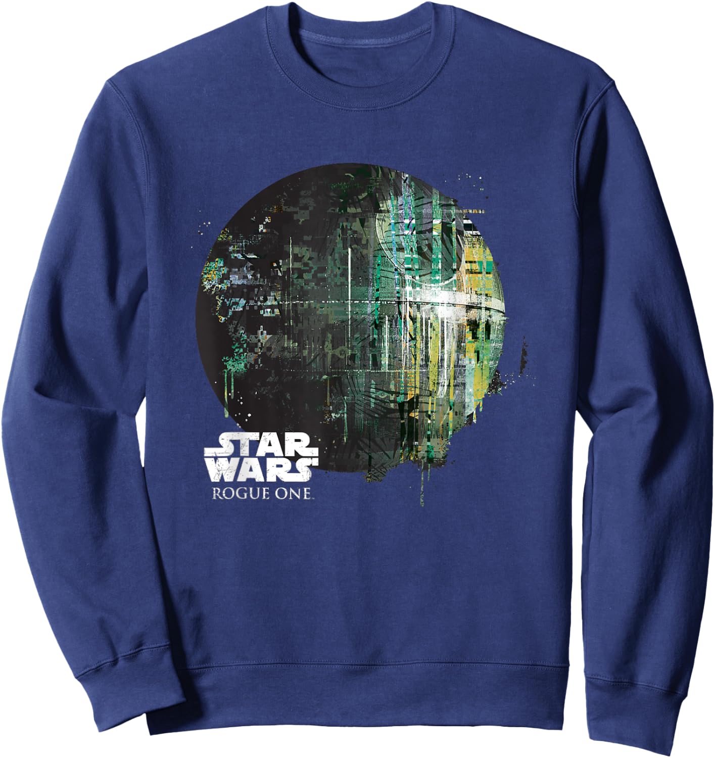 Star Wars Rogue One Epic Death Star Dripping Big Chest Logo Sweatshirt - Sweatshirt | Navy