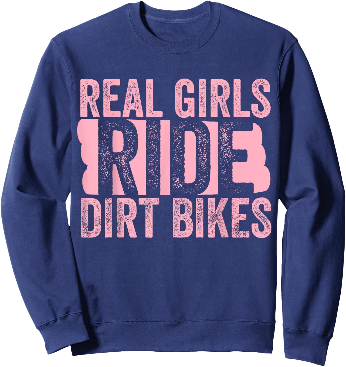 Motocross Girl Dirt Bike Queen Gift Sweatshirt - Sweatshirt | Navy