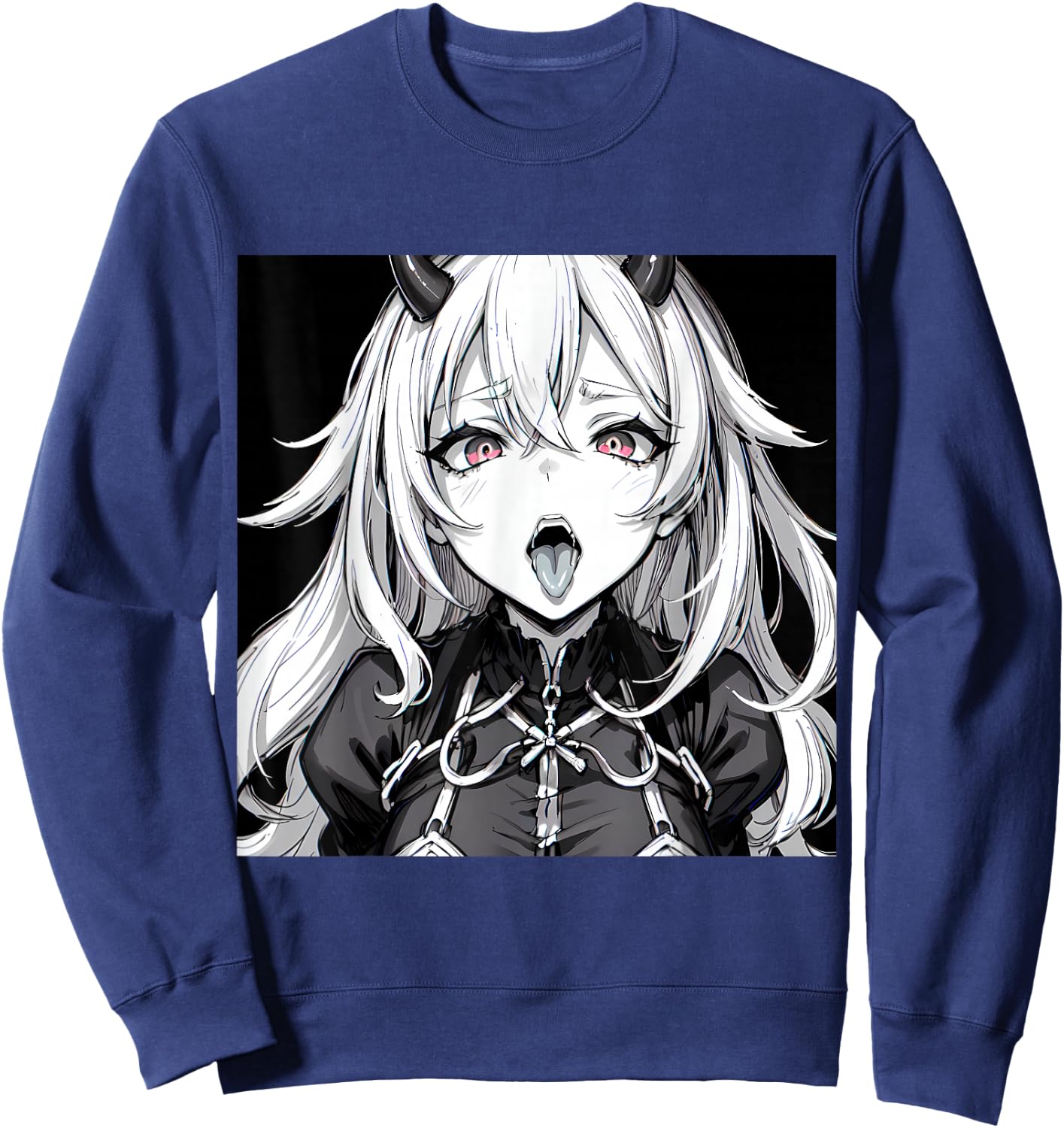 Lewd Anime Mädchen Ecchi Waifu Anime Hentai Sweatshirt - Sweatshirt | Navy