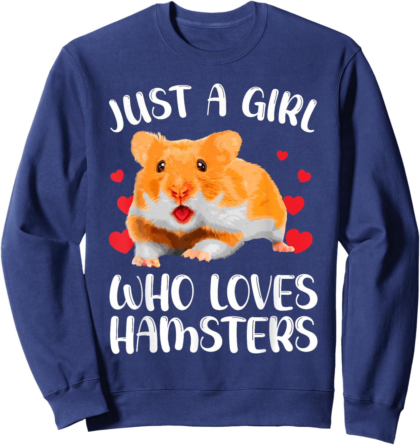 Cool Hamster For Girls Women Rodent Animal Pet Hamster Lover Sweatshirt - Sweatshirt | Navy