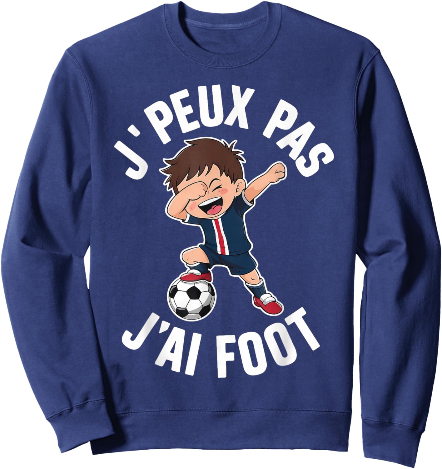 J´Peux Pas J´Ai Football Boys' , Black, S Sweatshirt - Sweatshirt | Navy