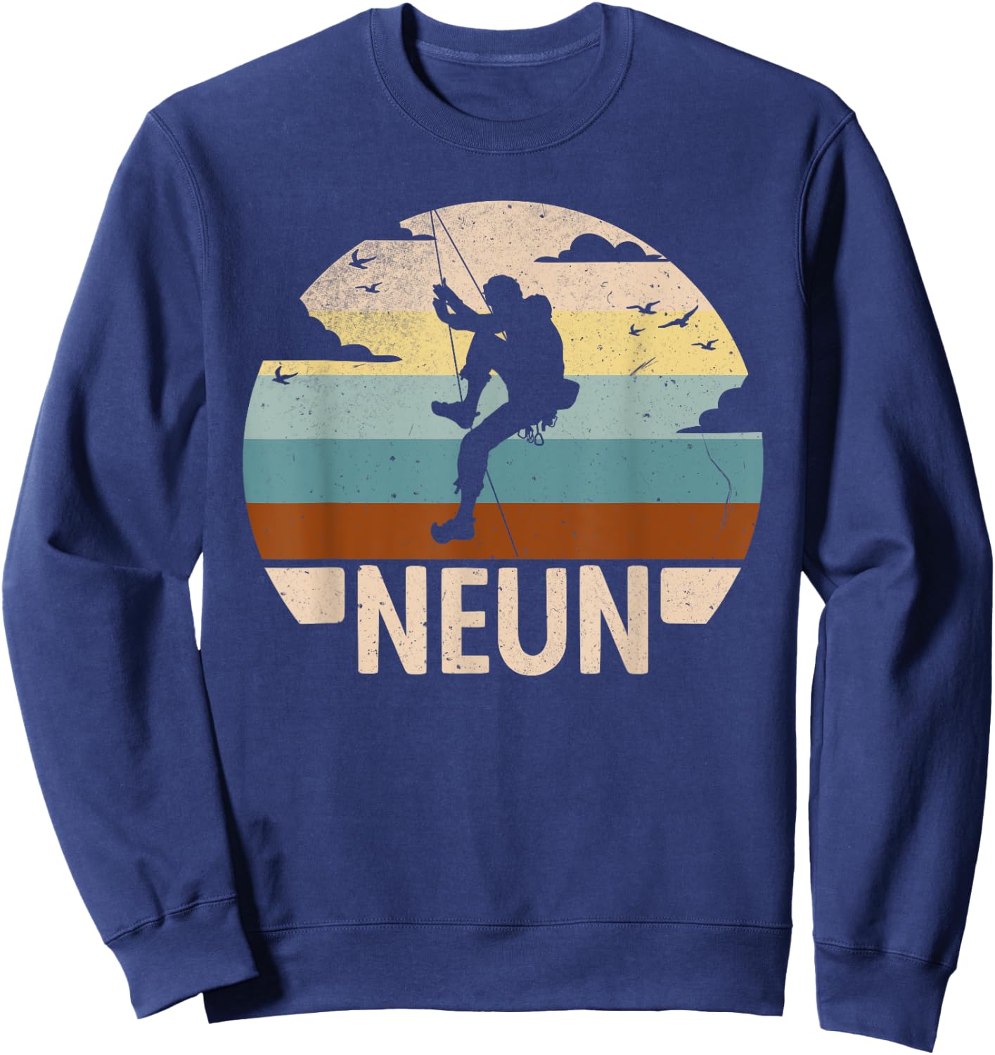 Kletterer Bouldern 9 Jahre Jungen 9 Geburtstag Klettern Sweatshirt - Sweatshirt | Navy