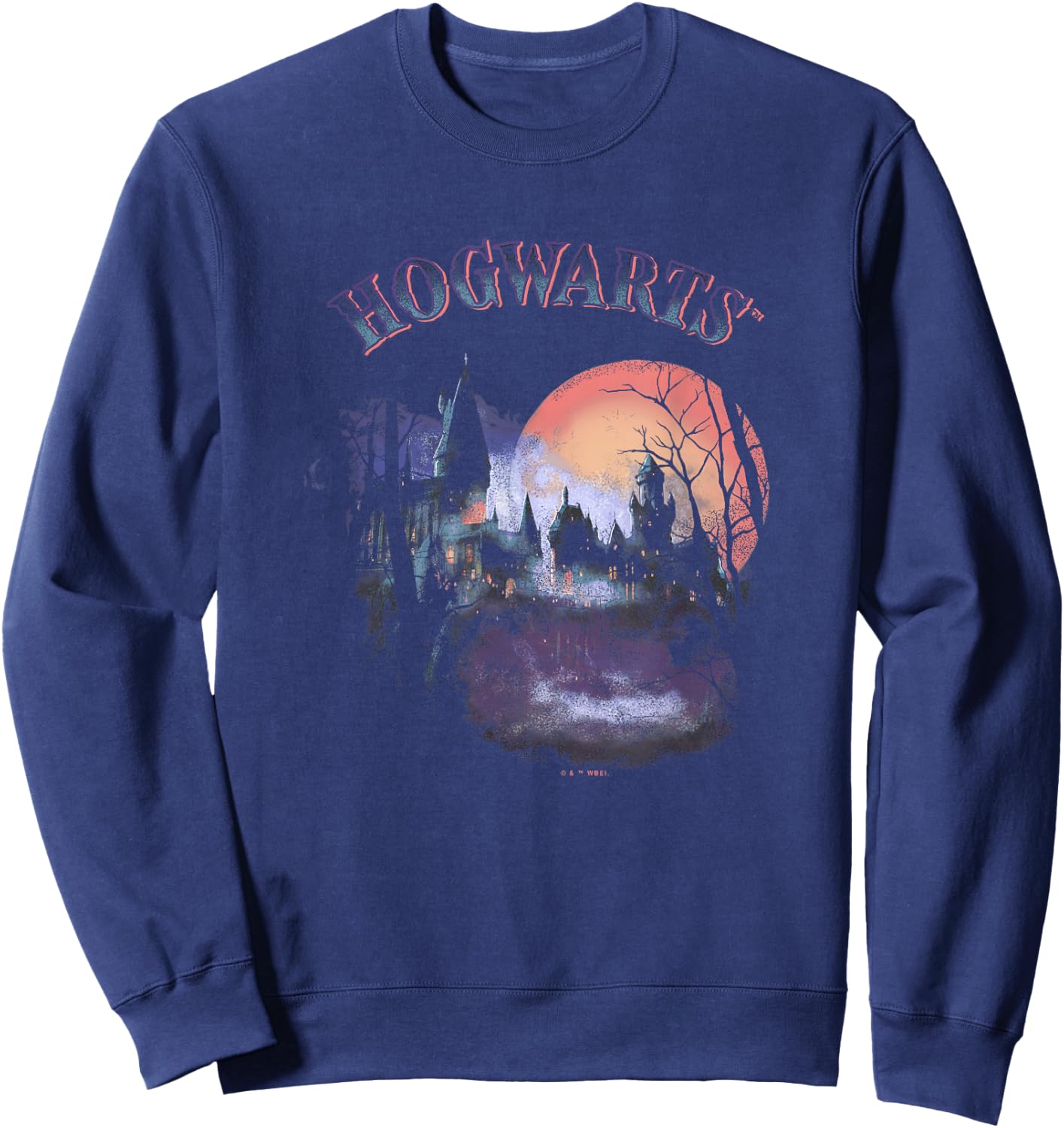 Harry Potter Halloween Themed Hogwarts Vintage Portrait Sweatshirt - Sweatshirt | Navy