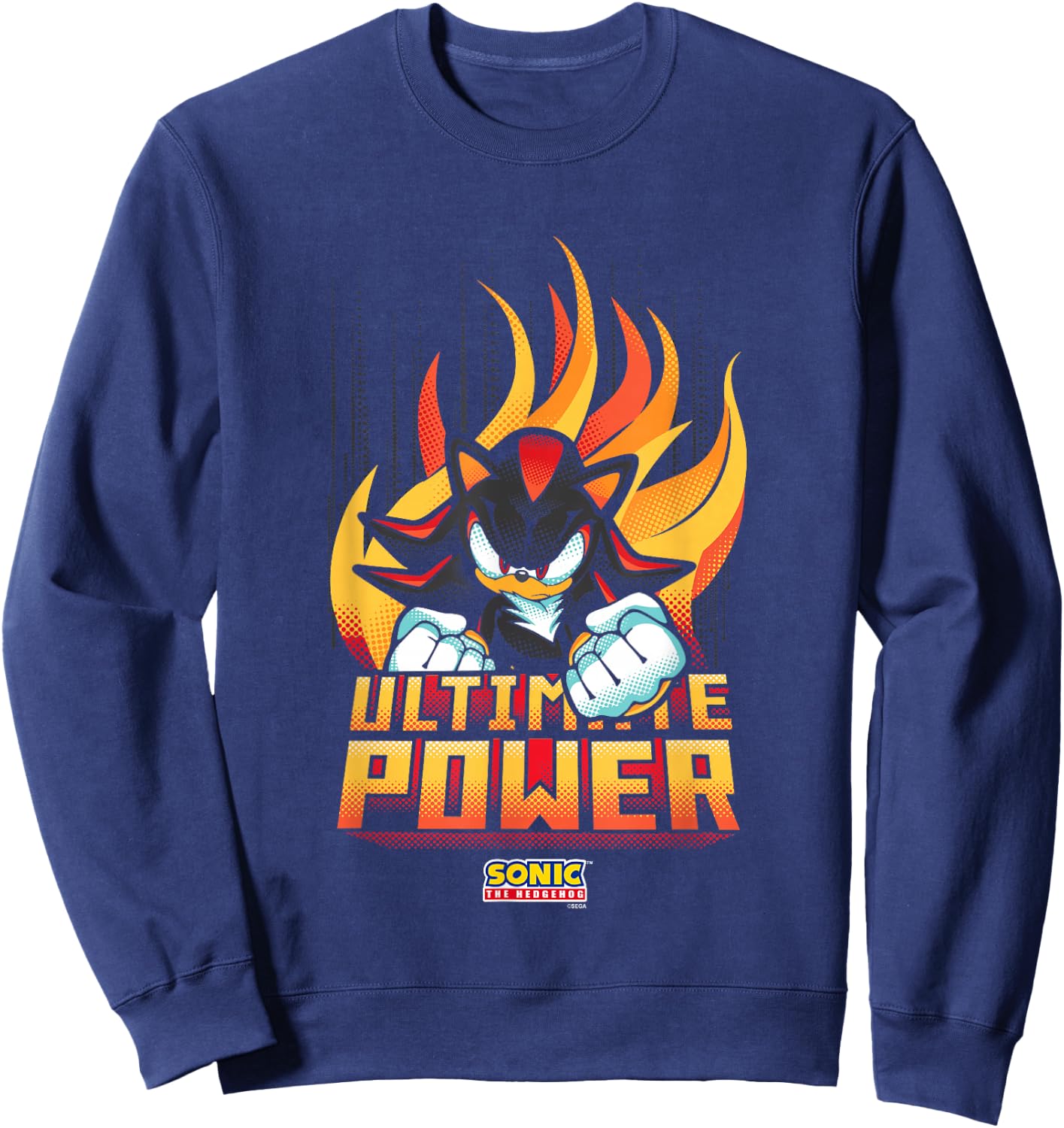 Sonic The Hedgehog Father's Day Shadow Ultimate Power Logo Sweatshirt - Sweatshirt | Navy