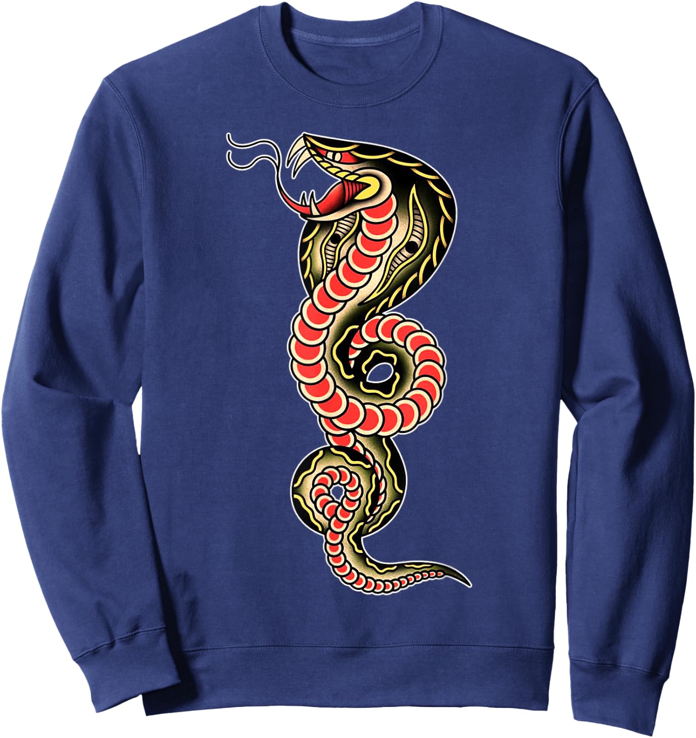 Cobra Snake x King Cobra Snake Serpent Sweatshirt - Sweatshirt | Navy