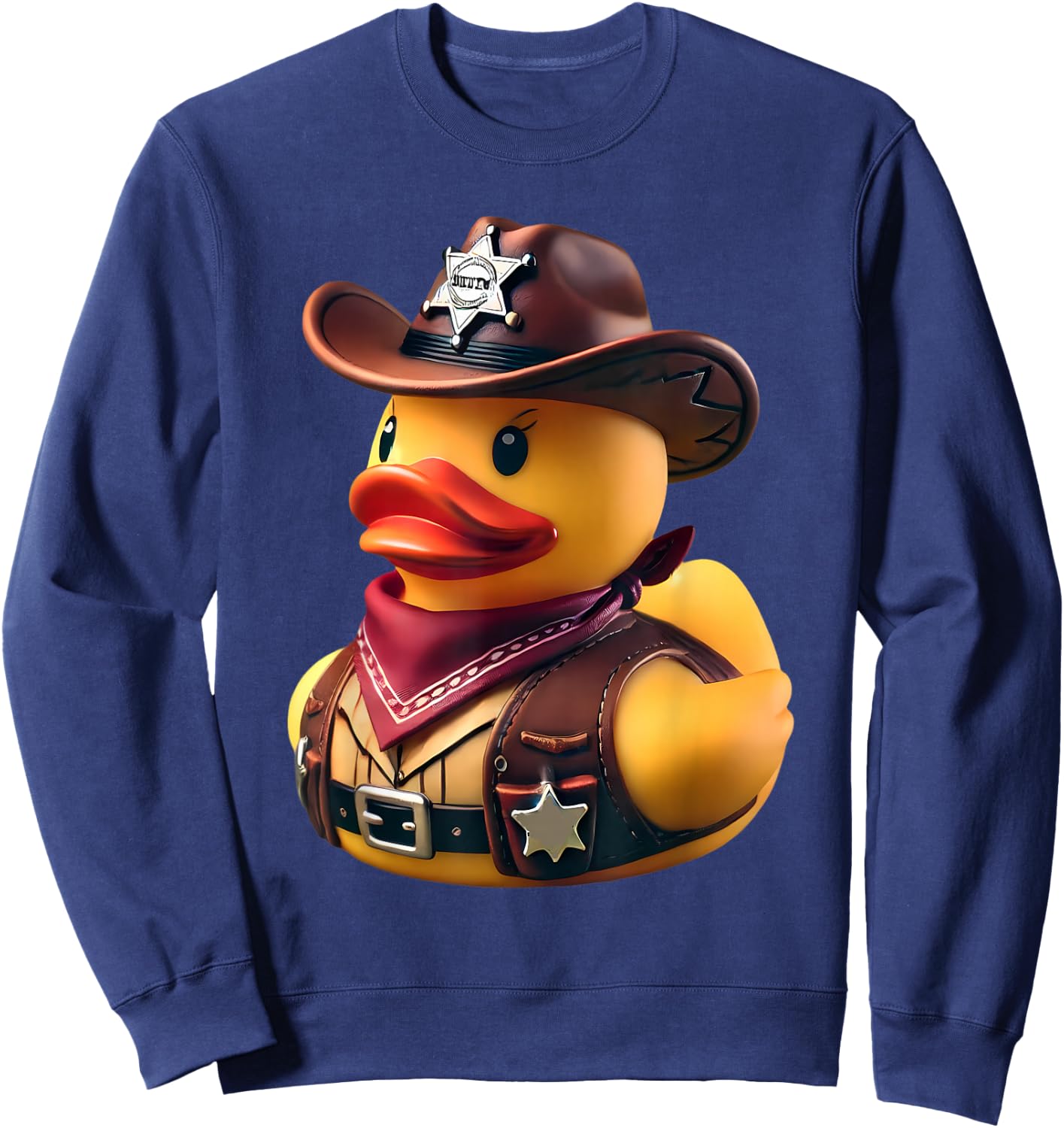 Rubber Duck Cowboy Ducky Duckie Men Women Kids Sweatshirt - Sweatshirt | Navy