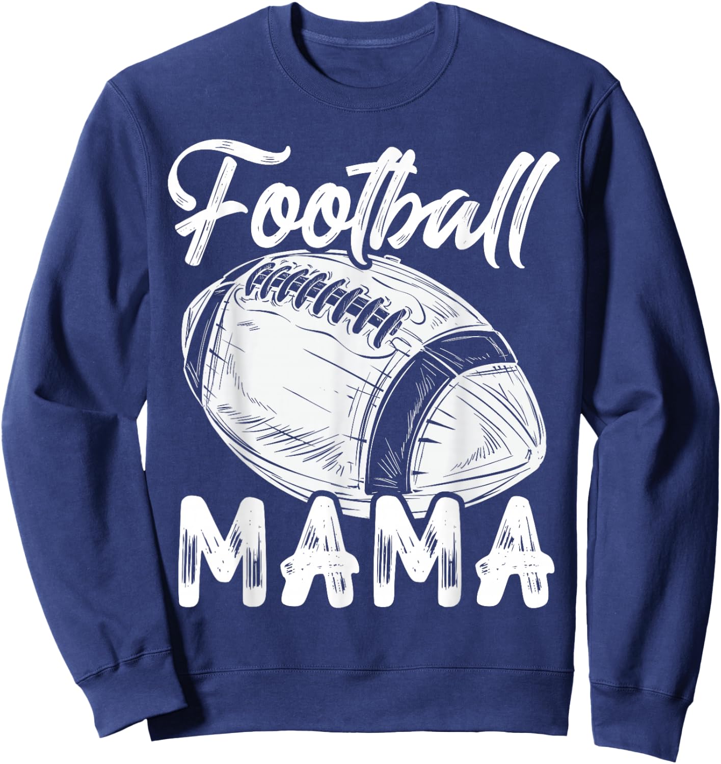 Football Mama Family Matching Players Mothers Day Sweatshirt - Sweatshirt | Navy