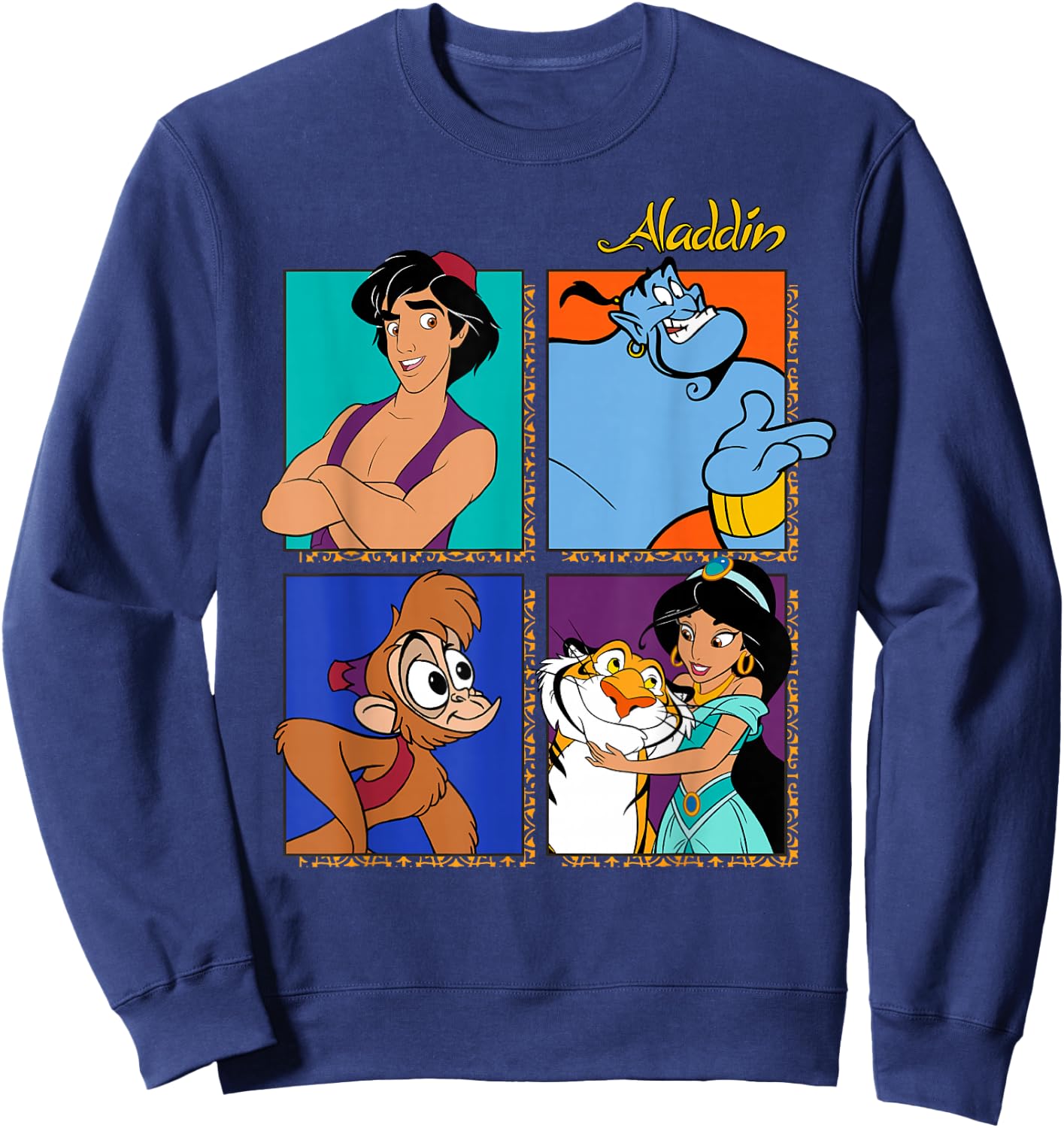 Disney Aladdin Group Shot Box Up Sweatshirt - Sweatshirt | Navy