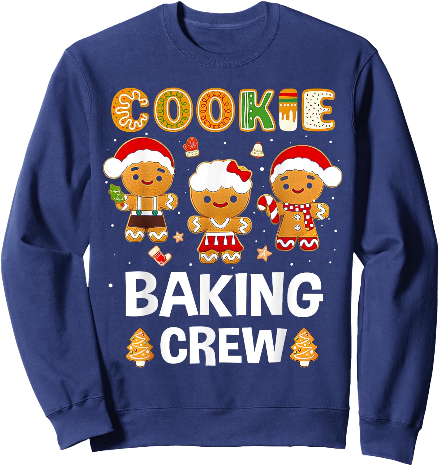 Cookie Baking Crew Christmas Santa Family Gingerbread Team Sweatshirt - Sweatshirt | Navy