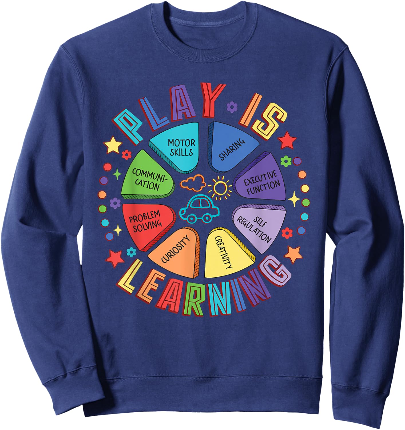 Teacher Life Teaching Back To School Plays Is Learning Women Sweatshirt - Sweatshirt | Navy