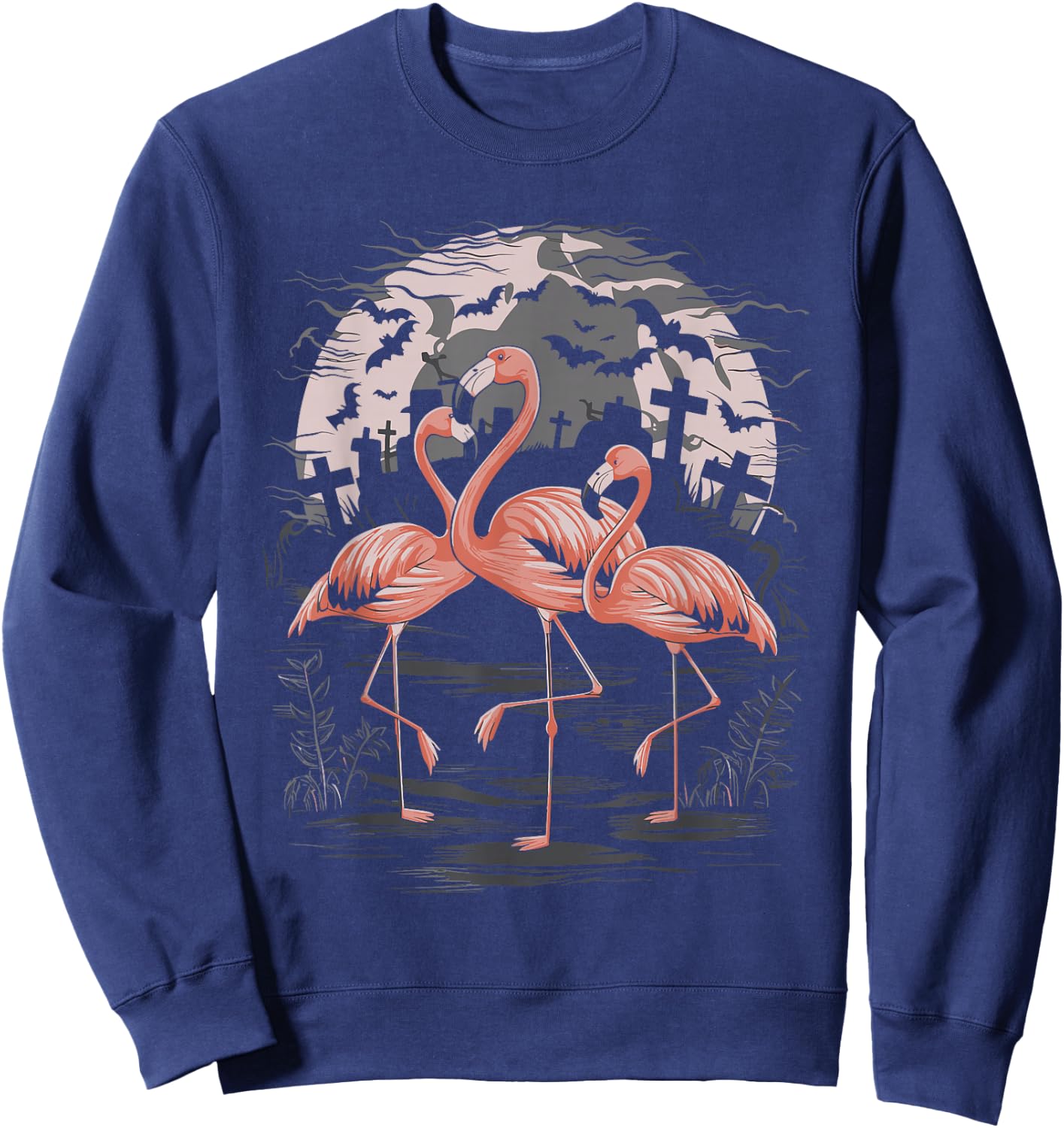 Flamingo Halloween Sweatshirt - Sweatshirt | Navy