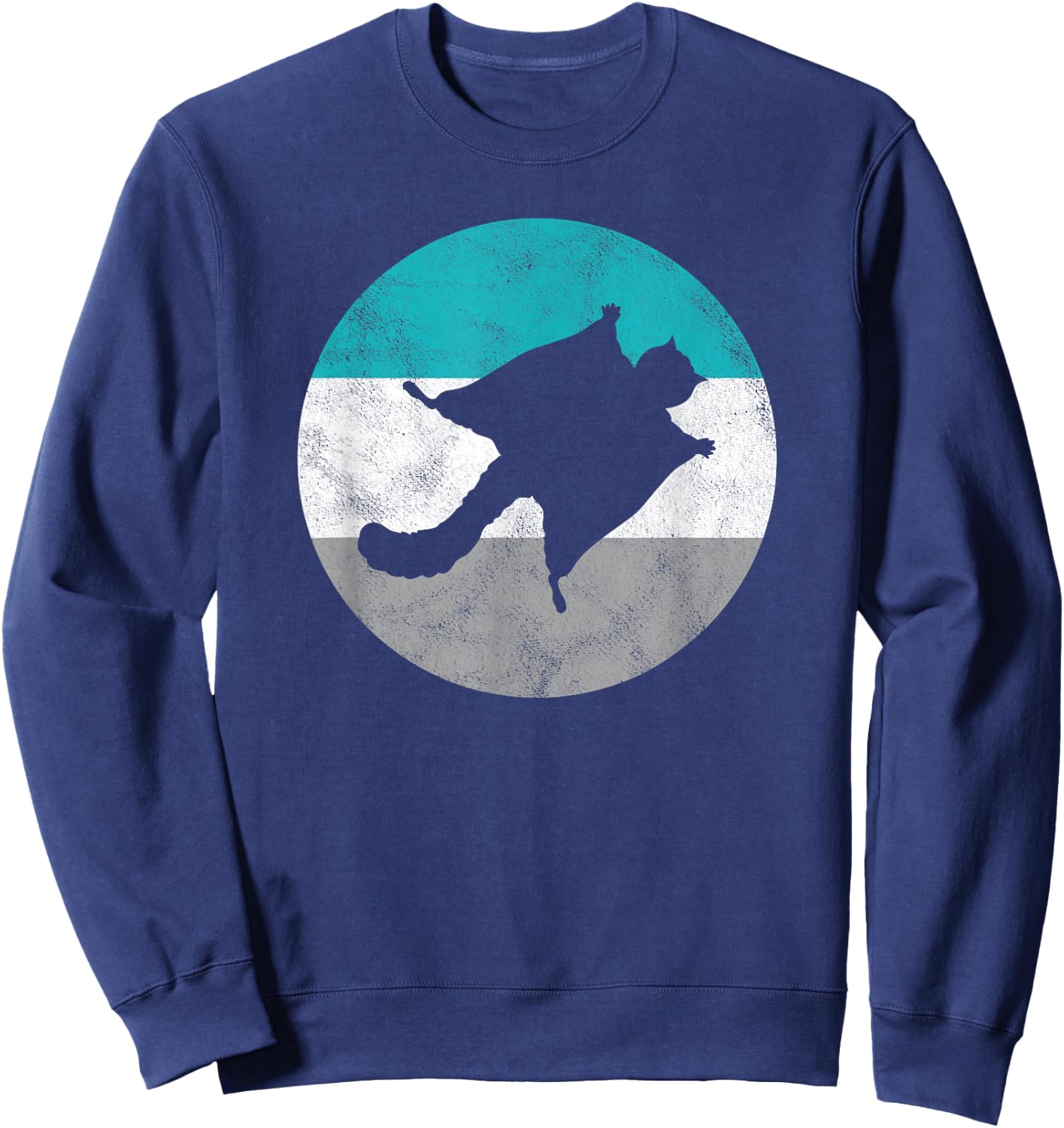 Flying Squirrel Retro Gift Women Boys & Girls Sweatshirt - Sweatshirt | Navy
