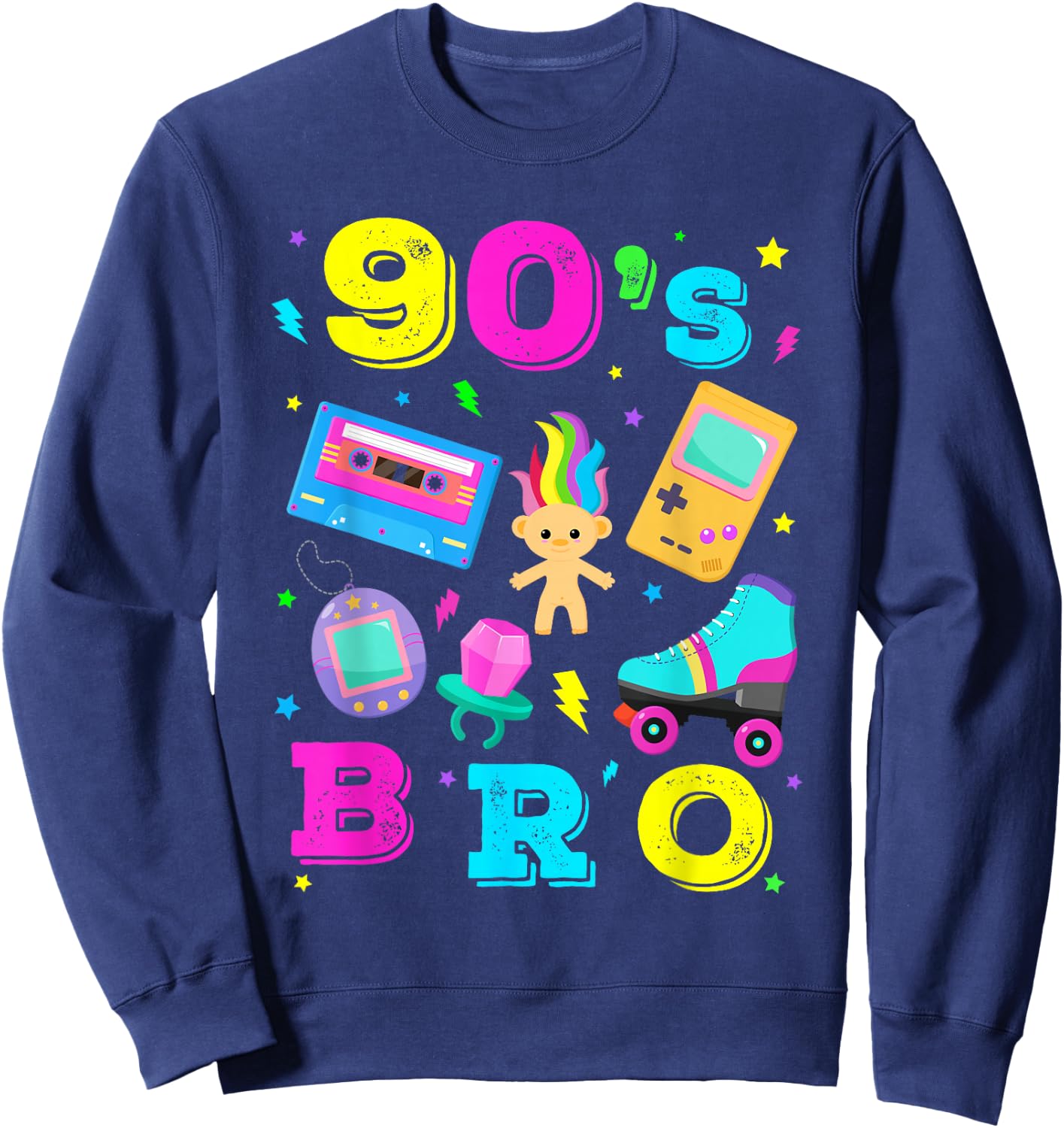 90er Jahre Vibe 1990er Jahre Mode 90er Jahre Thema Outfit 90er Jahre Mottoparty Sweatshirt - Sweatshirt | Navy