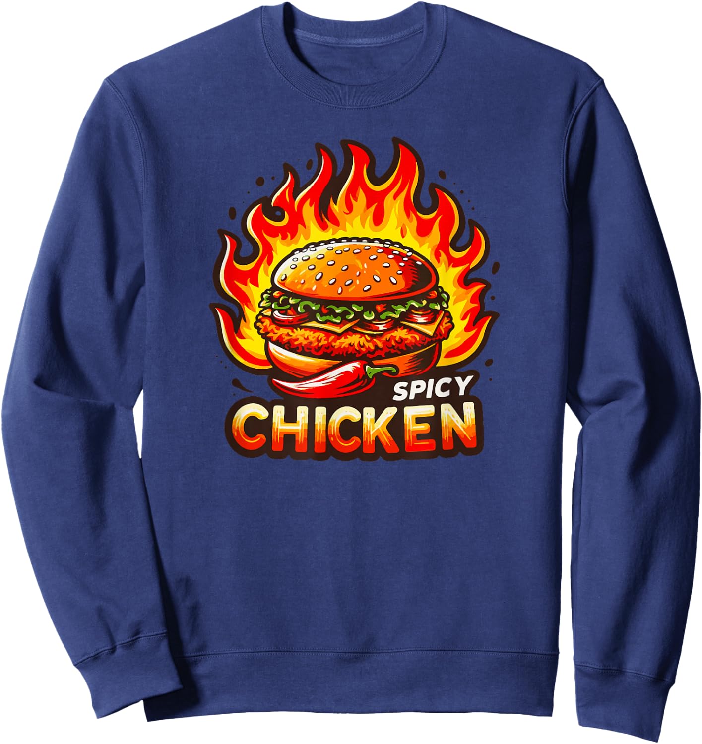Spicy Chicken Sweatshirt - Sweatshirt | Navy