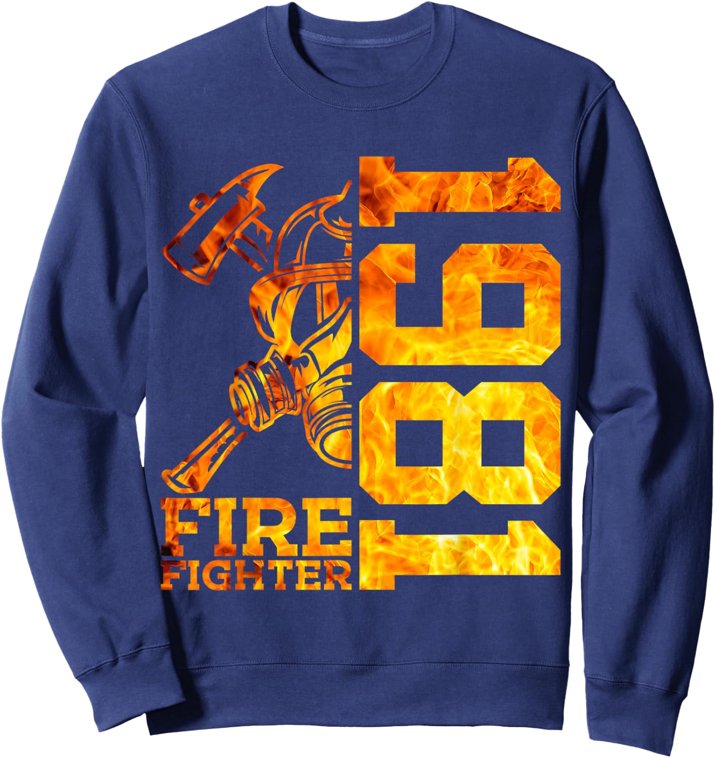Fire Fighter 1981 45 Jahre Feuerwehr 45. Geburtstag Sweatshirt - Sweatshirt | Navy