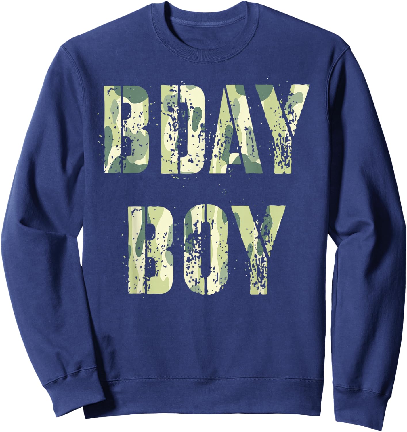 Camouflage Theme Bday Boy Military Little Officer Birthday Sweatshirt - Sweatshirt | Navy