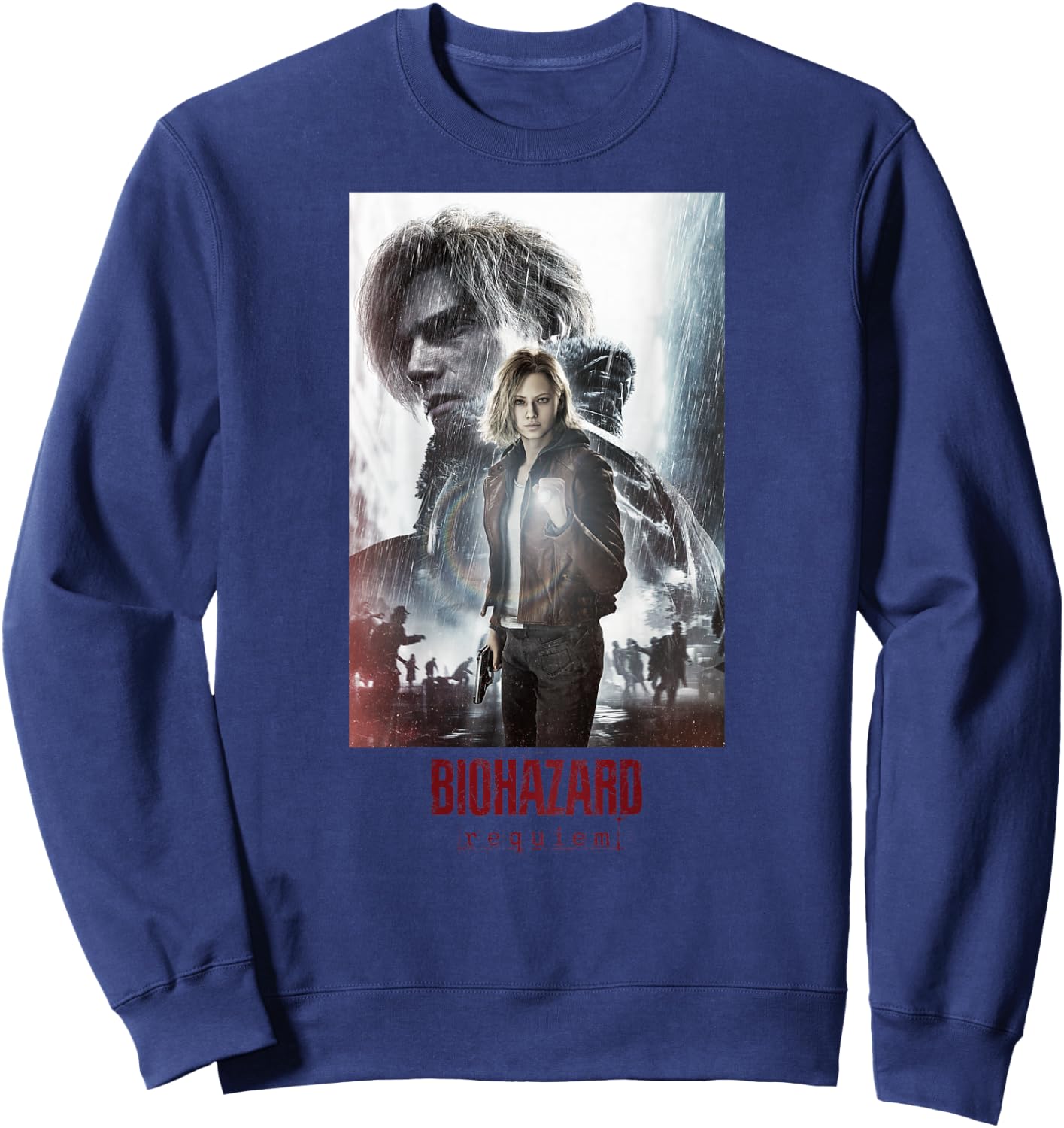 Resident Evil Requiem Leon ＆ Grace Art BP(W) Sweatshirt - Sweatshirt | Navy