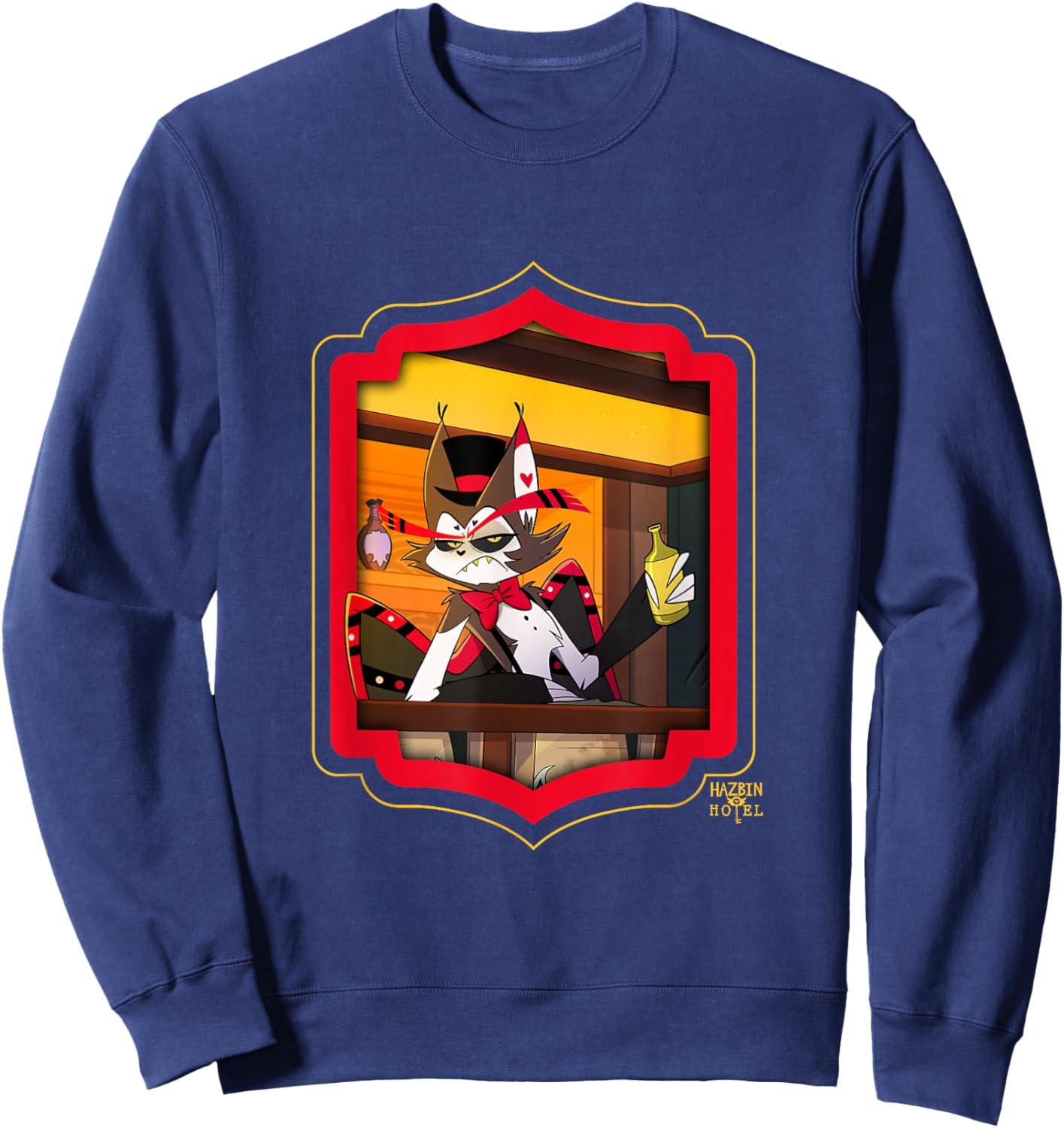 Hotel Hazbin - Husk , Black Sweatshirt - Sweatshirt | Navy