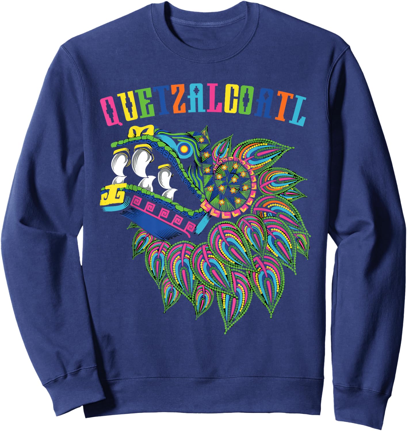 Aztec God Quetzalcoatl Cool Snake Dragon Inca Maya Gifts Sweatshirt - Sweatshirt | Navy
