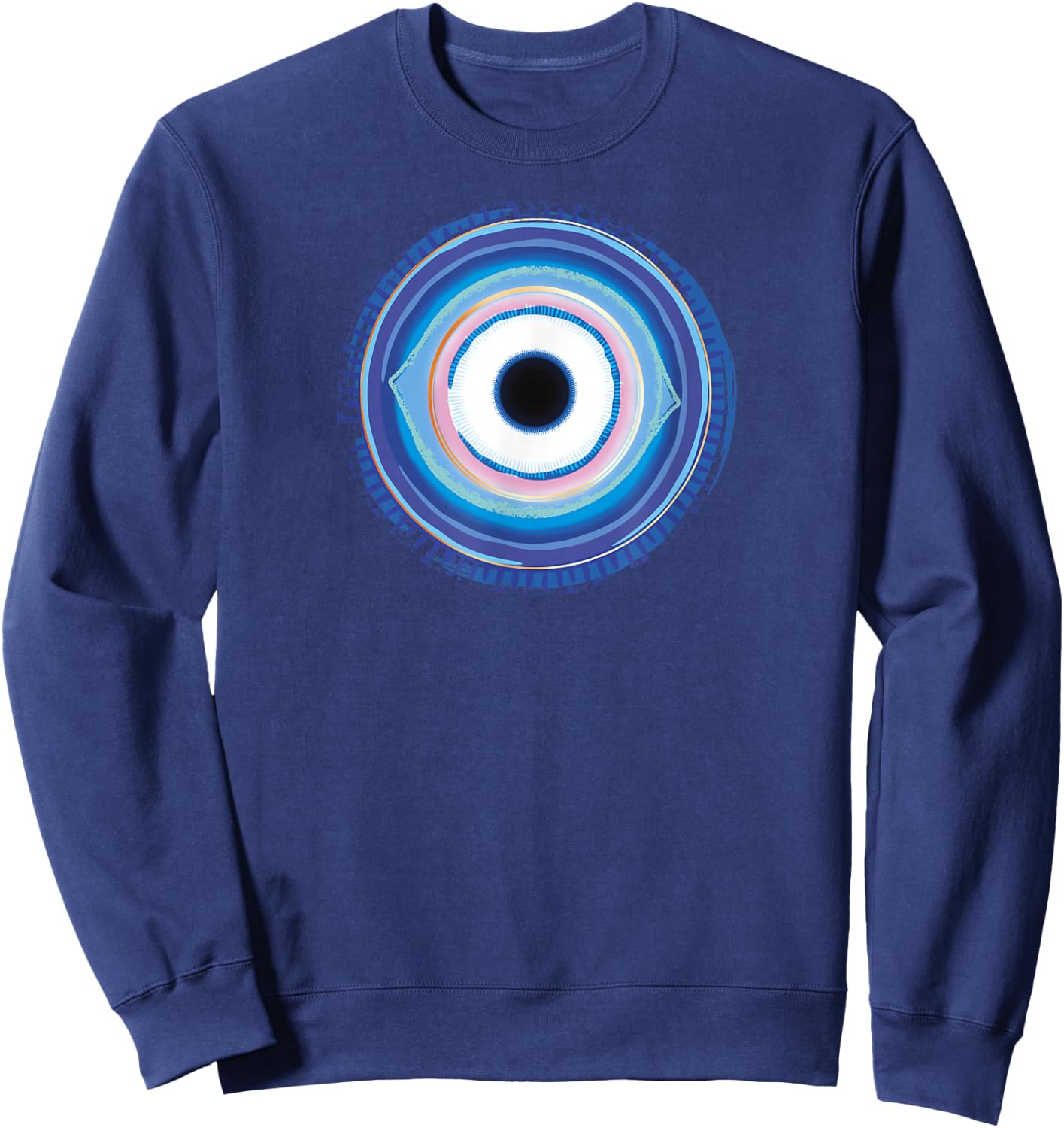 Evil Eye Shirt Turkish Eye Nazar Protection Charm Sweatshirt - Sweatshirt | Navy