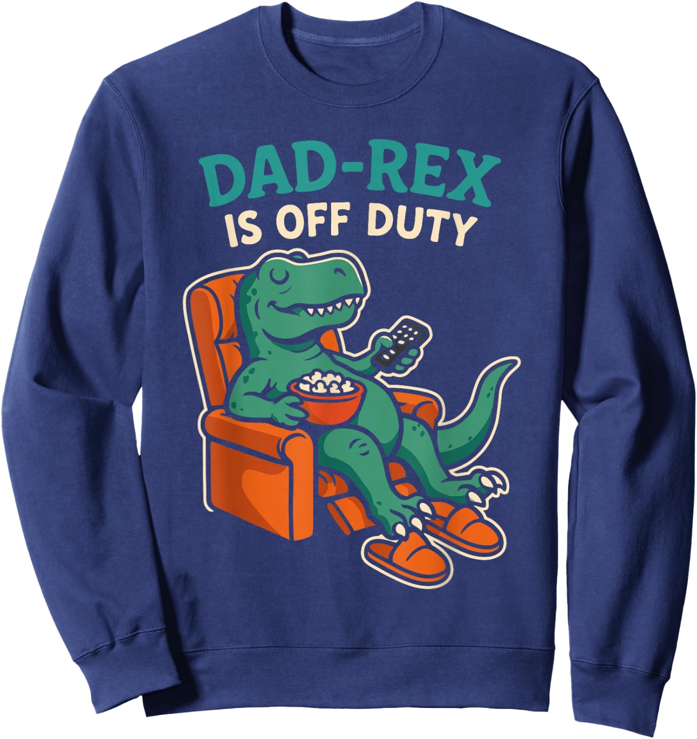 Papa-Rex Fashion Activated Funny Dino Dad Gift T-Rex Sweatshirt - Sweatshirt | Navy