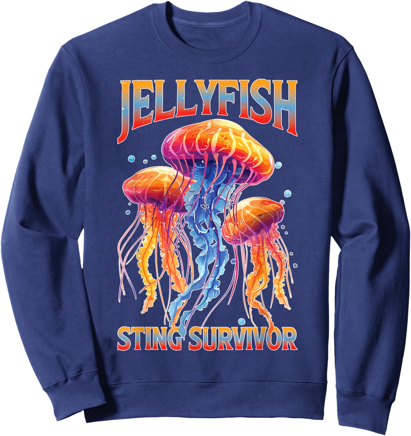 Jellyfish Sting Survivor Sweatshirt - Sweatshirt | Navy