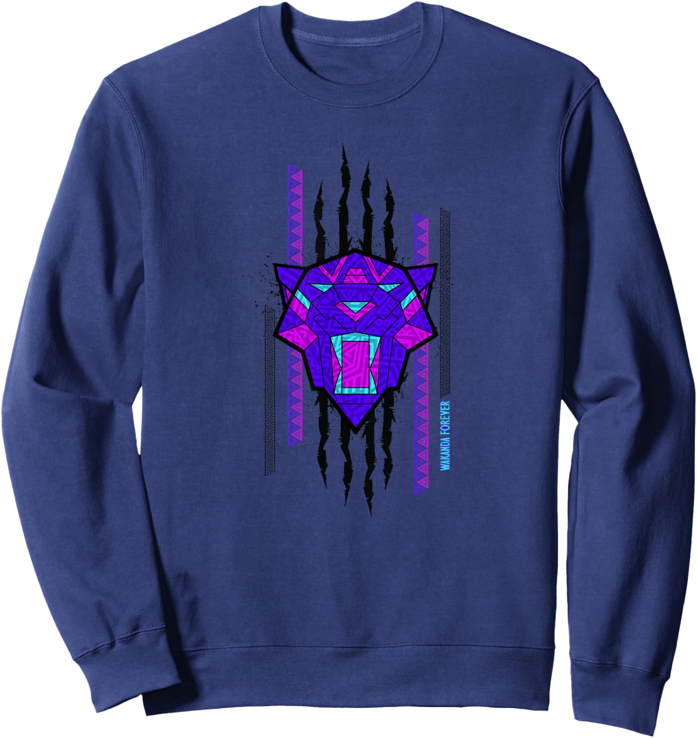 Marvel Black Panther: Wakanda Forever Panther Claw Marks Sweatshirt - Sweatshirt | Navy