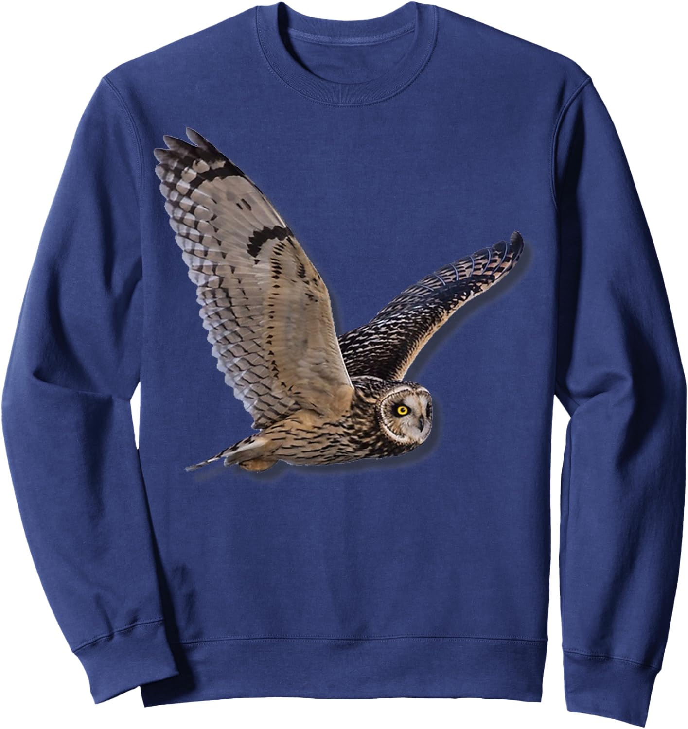 Beautiful Owl Raptor Flight Bird of Prey Birding Birder Sweatshirt - Sweatshirt | Navy