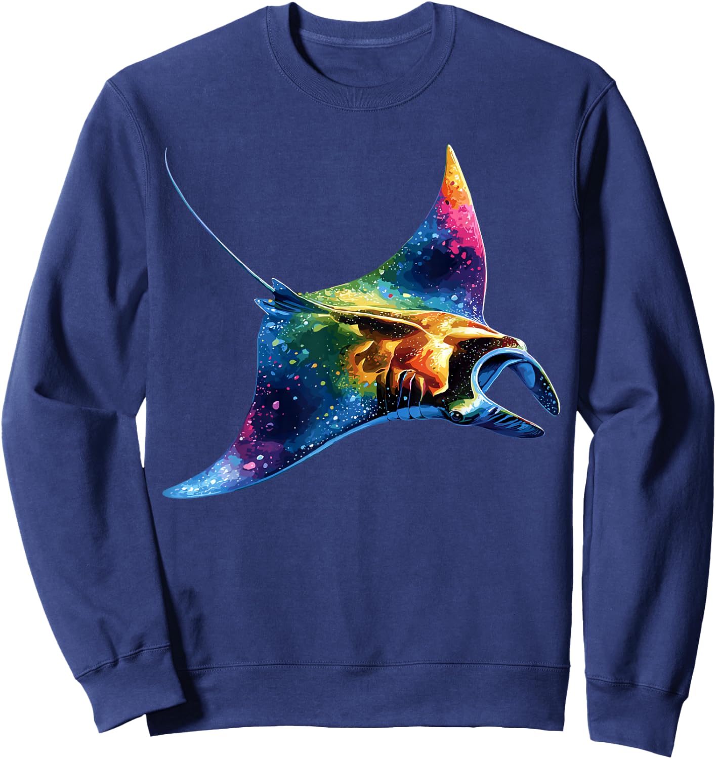 Manta Ray Devil Ray Flying Rays Stingray Manta Ray Diver Sweatshirt - Sweatshirt | Navy