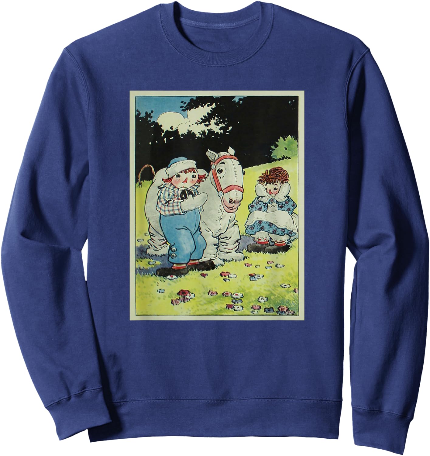 Raggedy Ann, Andy and the Camel with Wrinkled Knees Sweatshirt - Sweatshirt | Navy