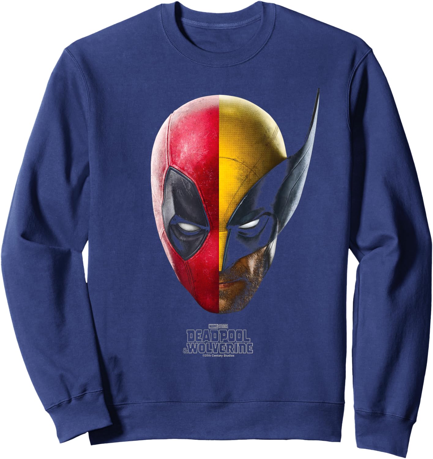 Marvel Deadpool & Wolverine Portrait , Black, S Sweatshirt - Sweatshirt | Navy
