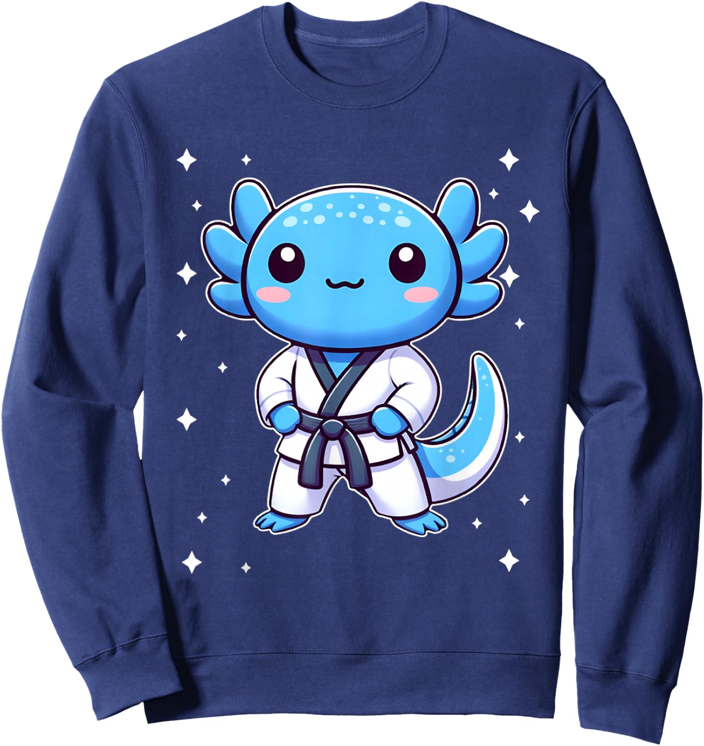 Cute kawaii karate axolotl Martial Arts Sweatshirt - Sweatshirt | Navy