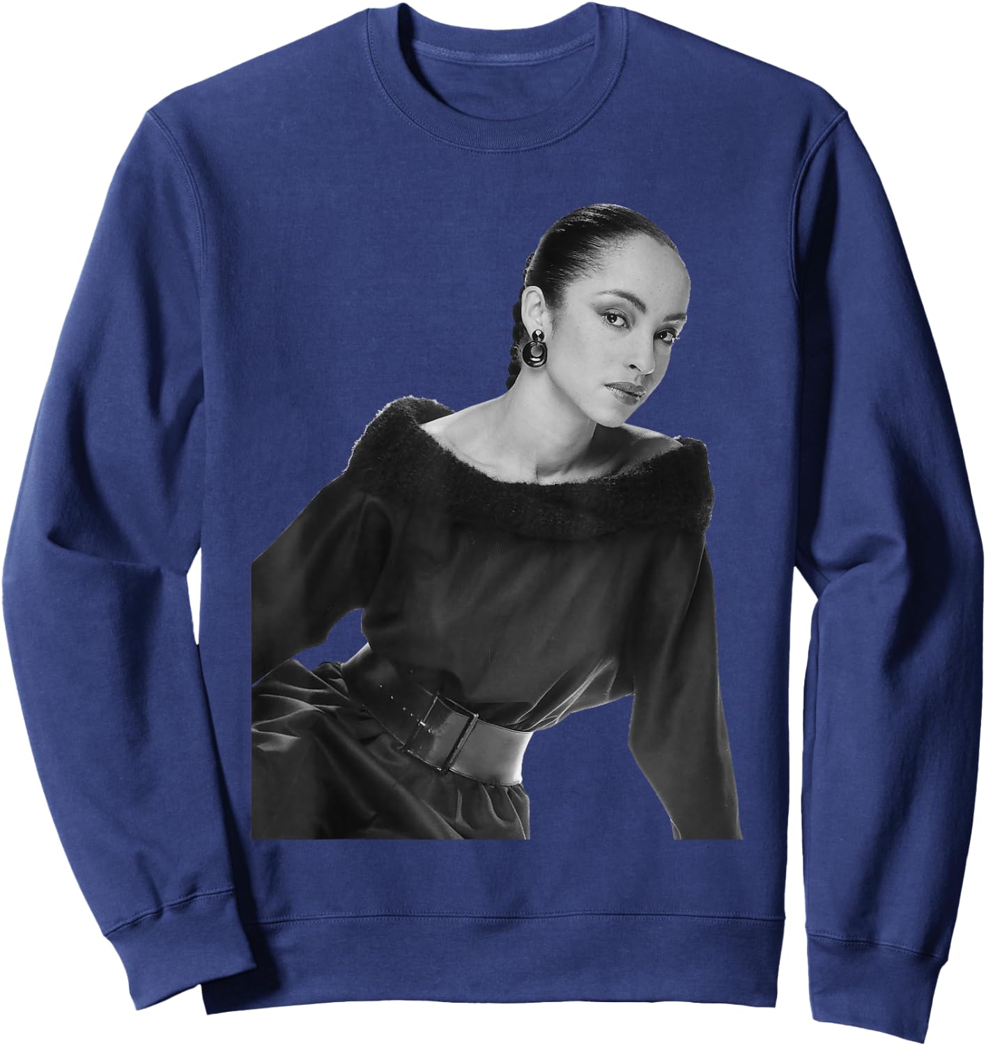 Portrait of the Singer of Sade Sweetest Taboo 1984 Sweatshirt - Sweatshirt | Navy